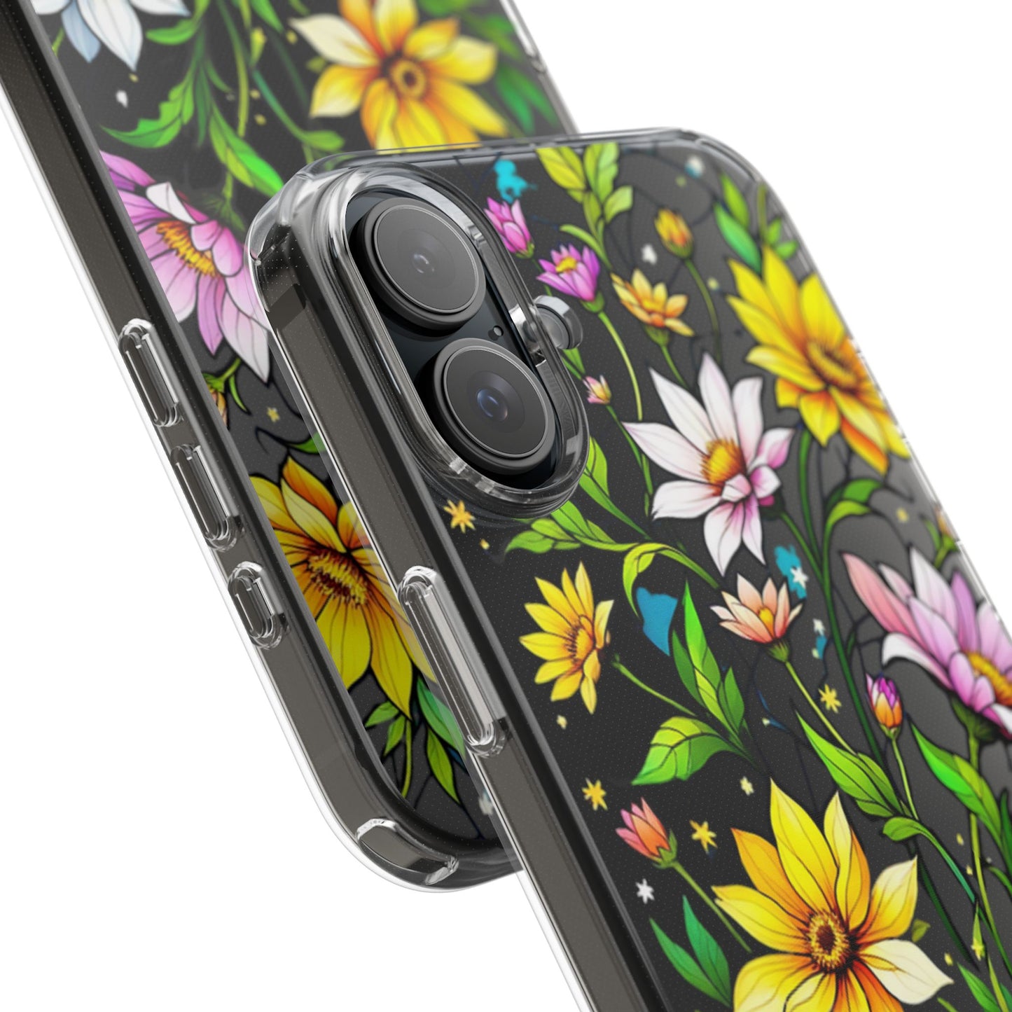 Cute flower phone case, clear phone case, iPhone phone case, Samsung phone case, phone case gift