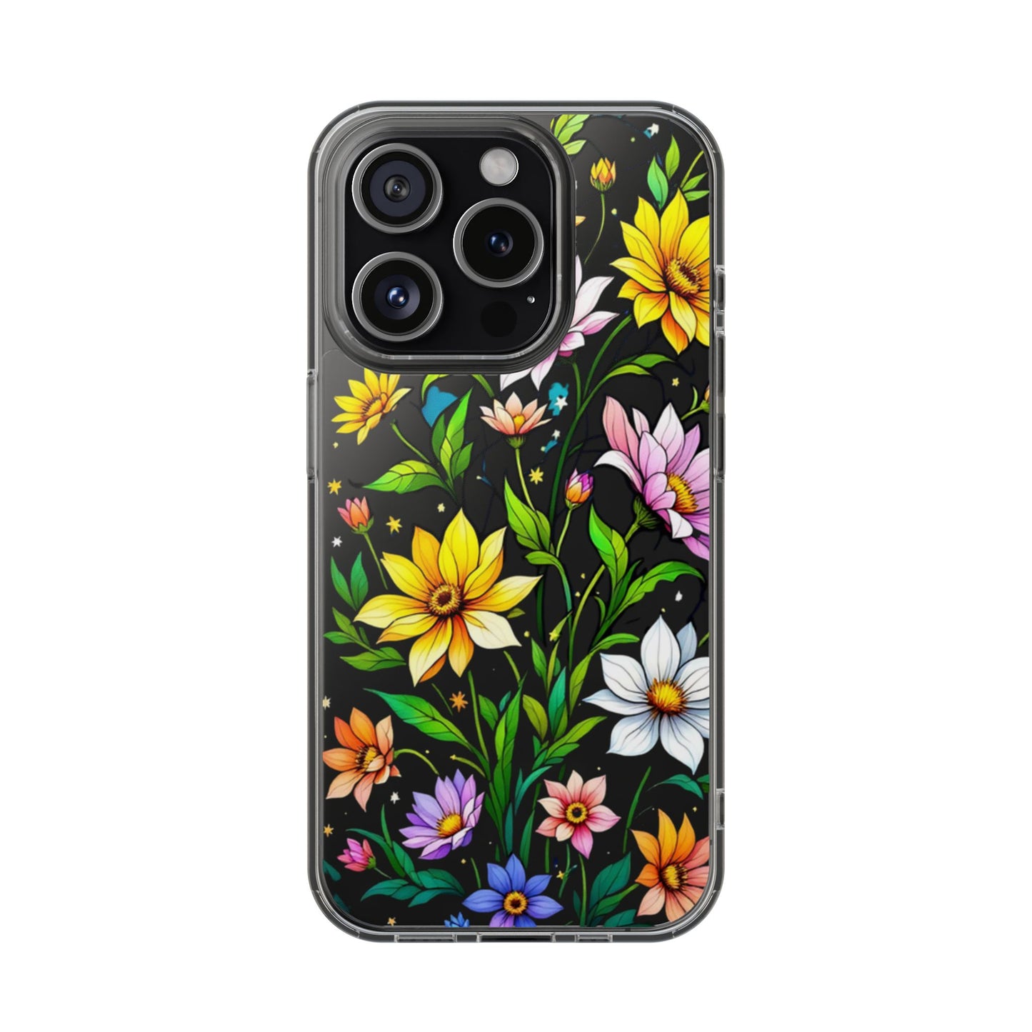 Cute flower phone case, clear phone case, iPhone phone case, Samsung phone case, phone case gift