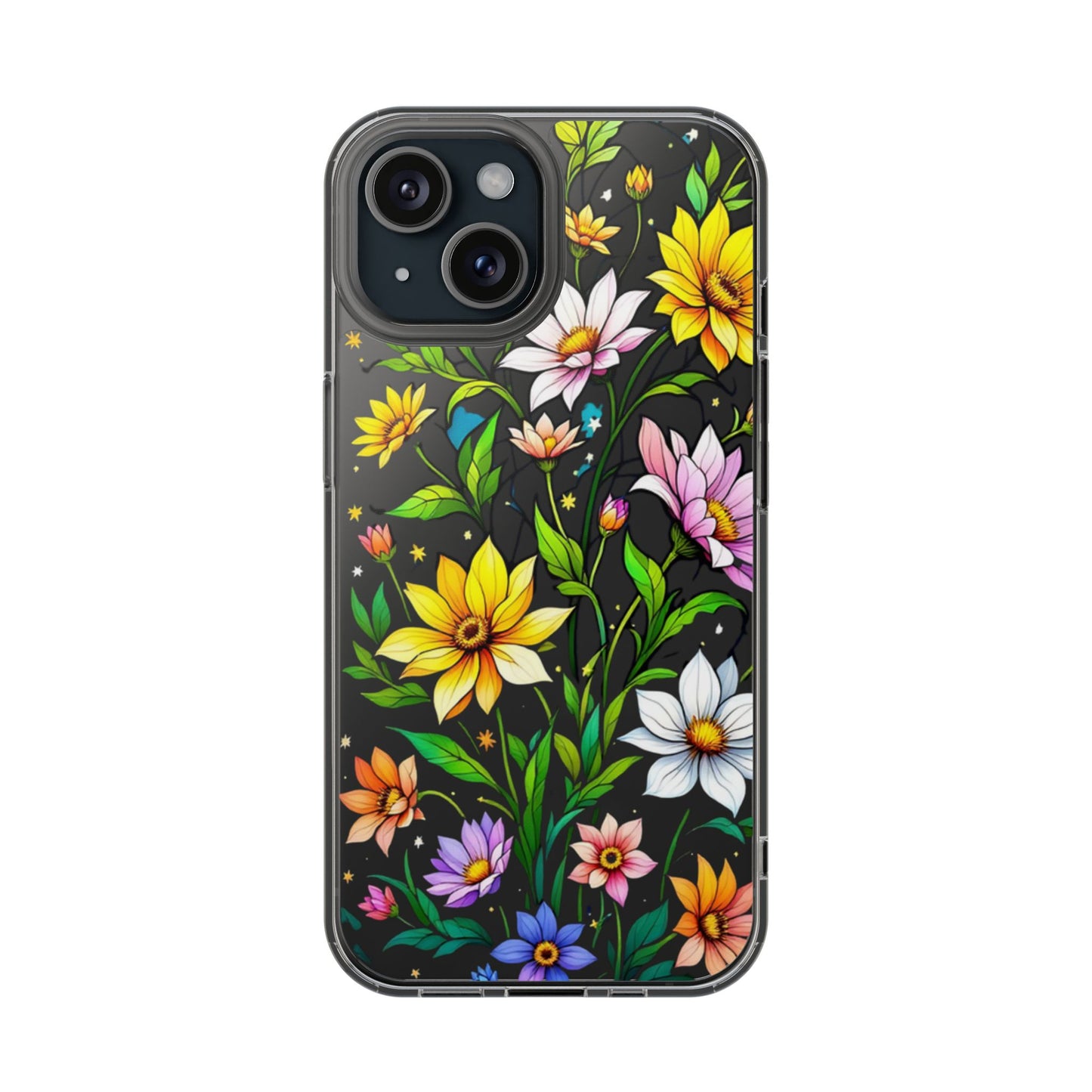 Cute flower phone case, clear phone case, iPhone phone case, Samsung phone case, phone case gift