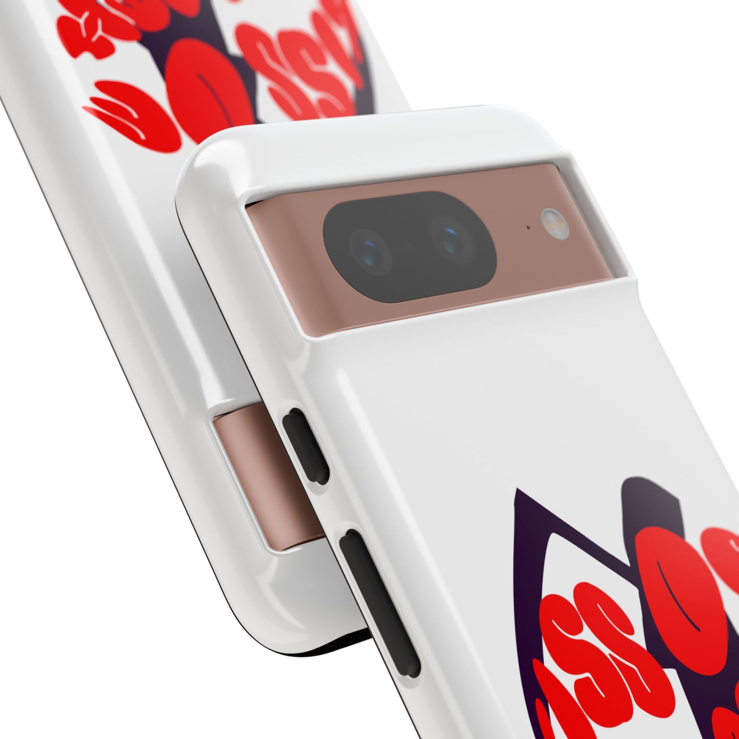 kiss Of Death iPhone Google Pixel Samsung Galaxy, cool design white phone case, iPhone phone Samsung galaxy Google pixel phone case