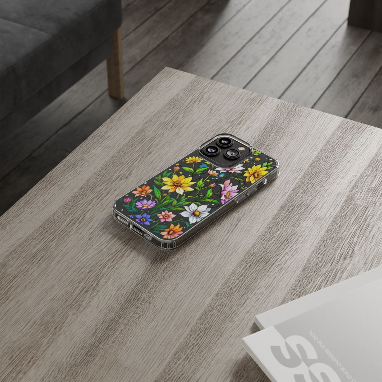 Cute flower phone case, clear phone case, iPhone phone case, Samsung phone case, phone case gift
