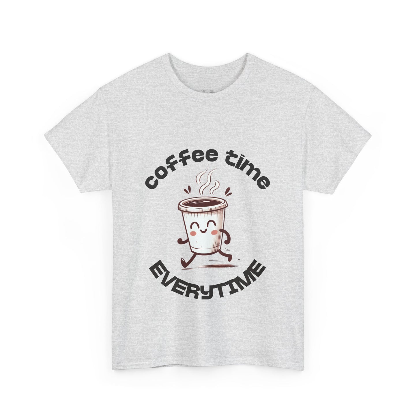 Coffee time anytime T-shirt, Unisex Cotton Shirt, Cute Coffee Lover Gift, Casual Outfit, Daily Reminder T-Shirt