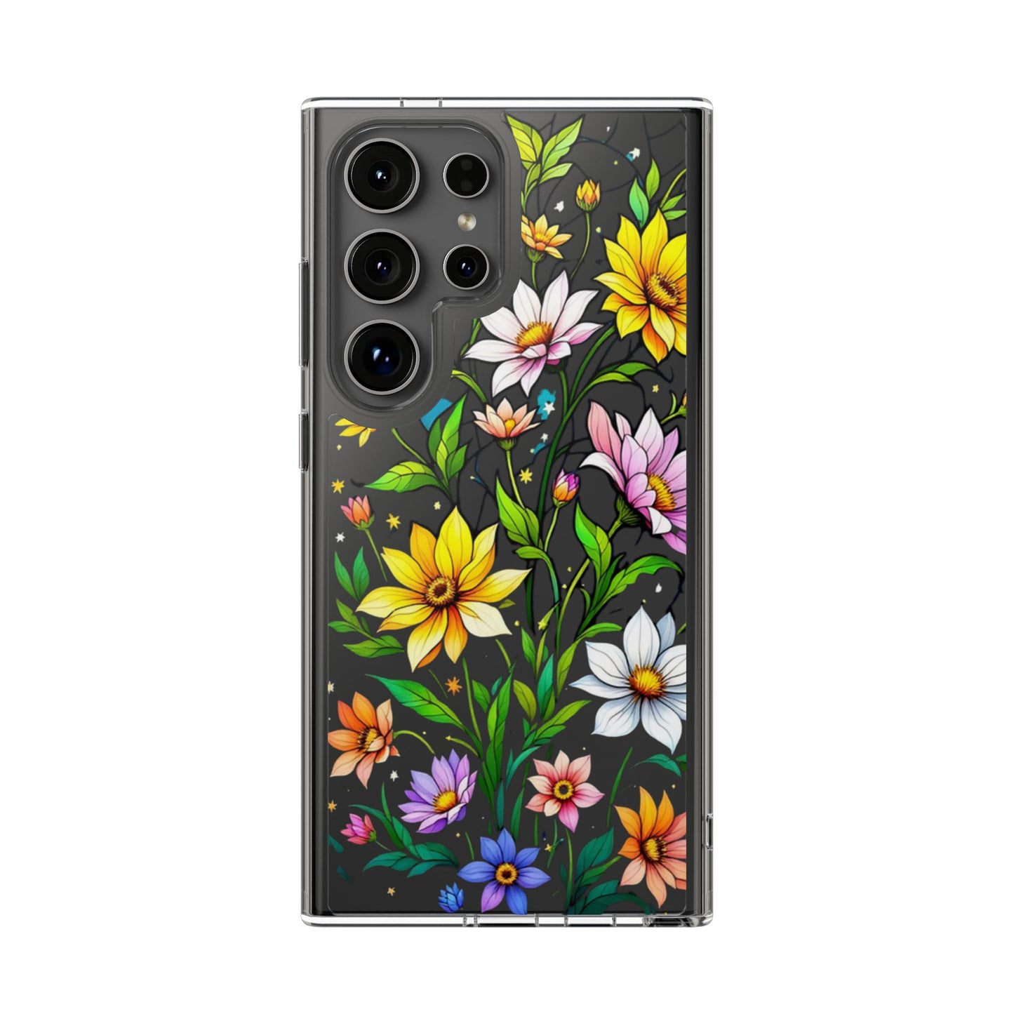 Cute flower phone case, clear phone case, iPhone phone case, Samsung phone case, phone case gift