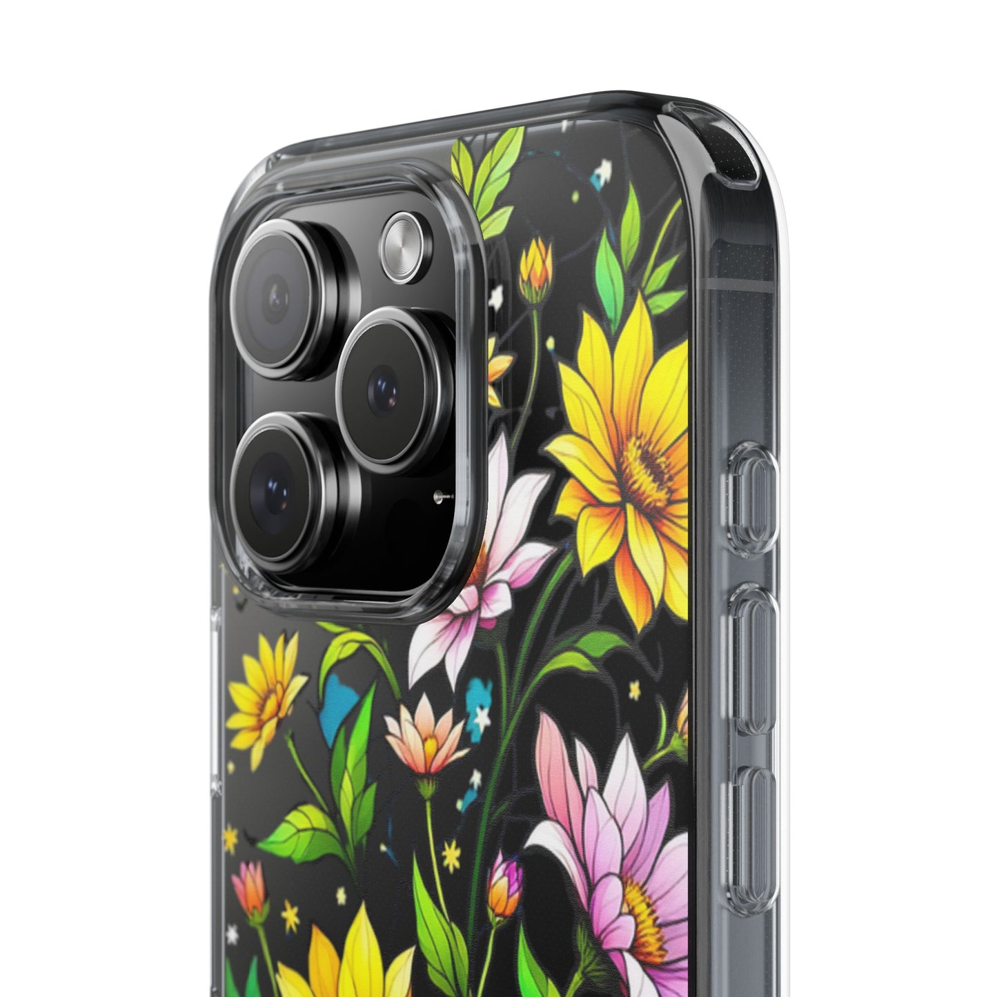 Cute flower phone case, clear phone case, iPhone phone case, Samsung phone case, phone case gift