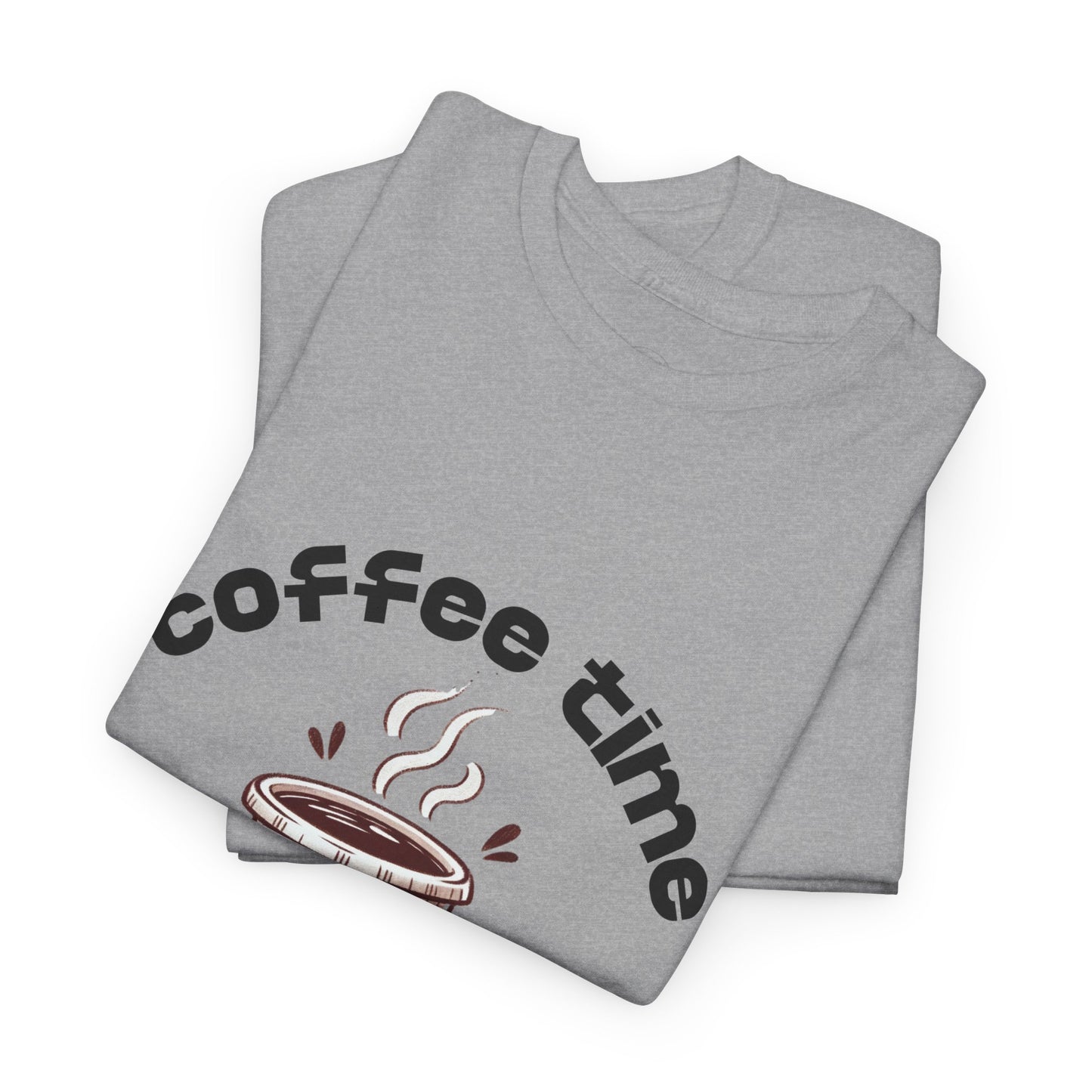 Coffee time anytime T-shirt, Unisex Cotton Shirt, Cute Coffee Lover Gift, Casual Outfit, Daily Reminder T-Shirt