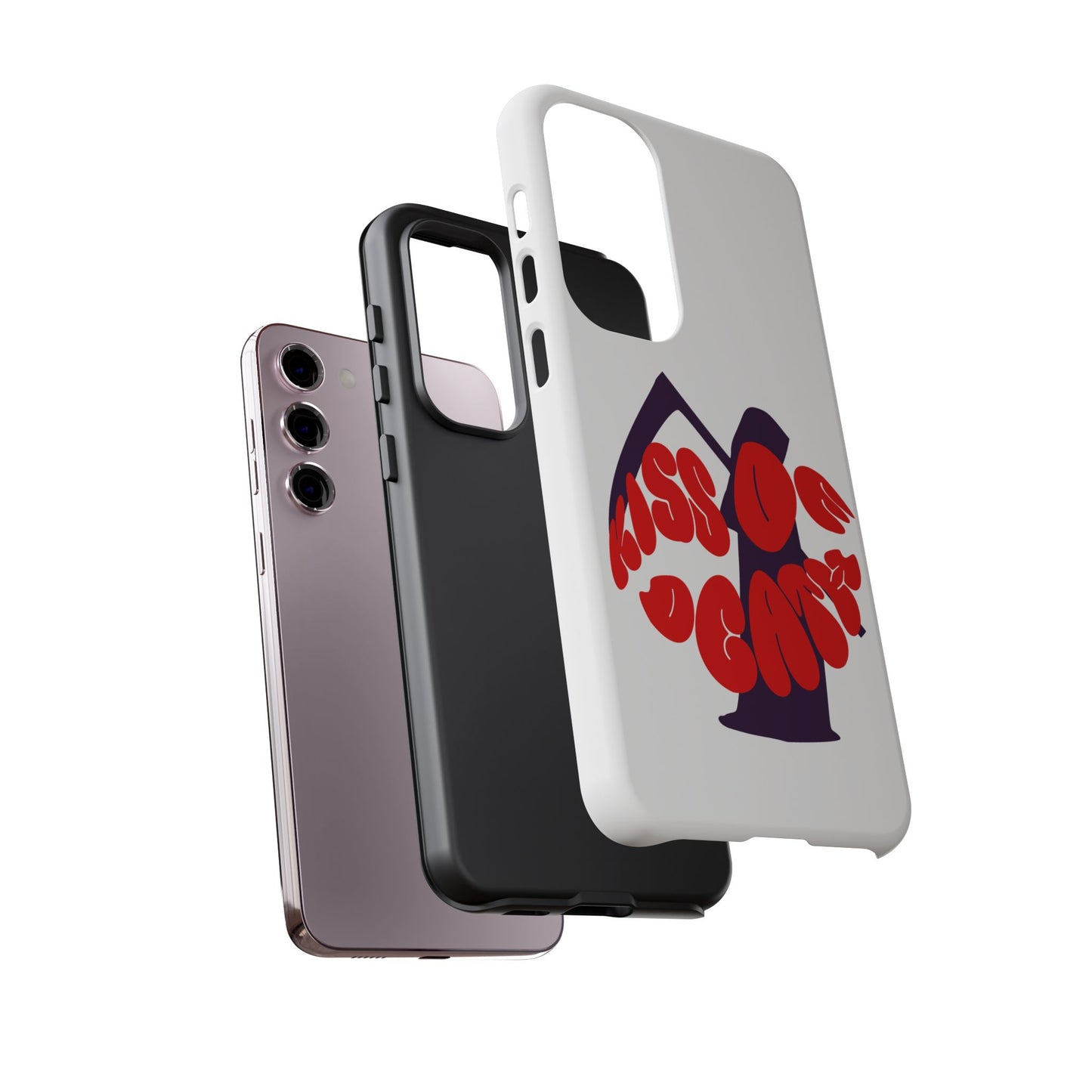 kiss Of Death iPhone Google Pixel Samsung Galaxy, cool design white phone case, iPhone phone Samsung galaxy Google pixel phone case
