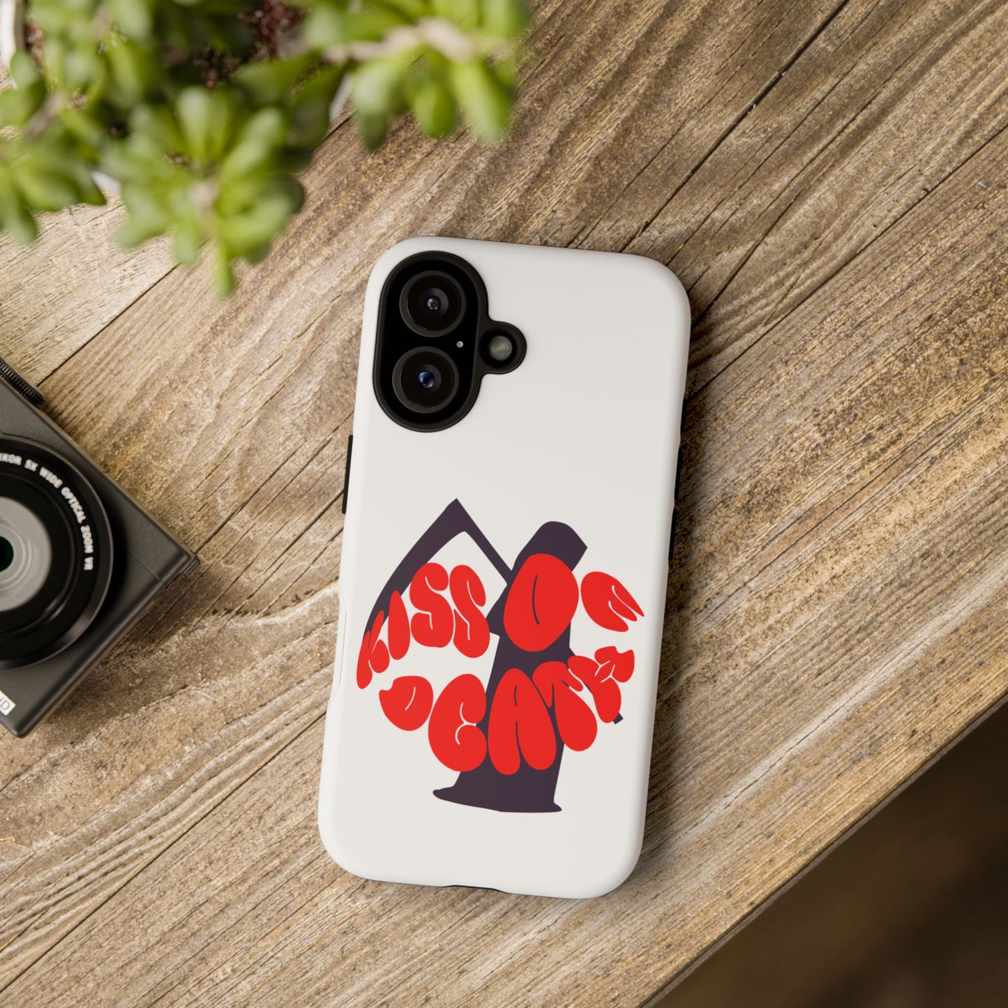 kiss Of Death iPhone Google Pixel Samsung Galaxy, cool design white phone case, iPhone phone Samsung galaxy Google pixel phone case