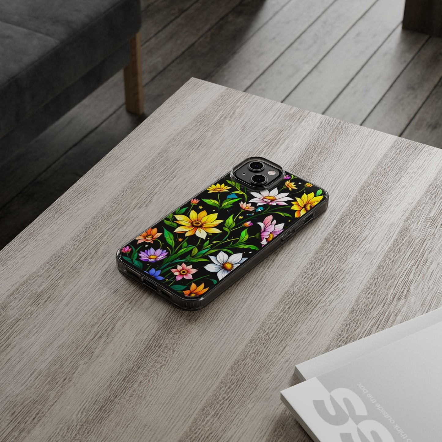Cute flower phone case, clear phone case, iPhone phone case, Samsung phone case, phone case gift