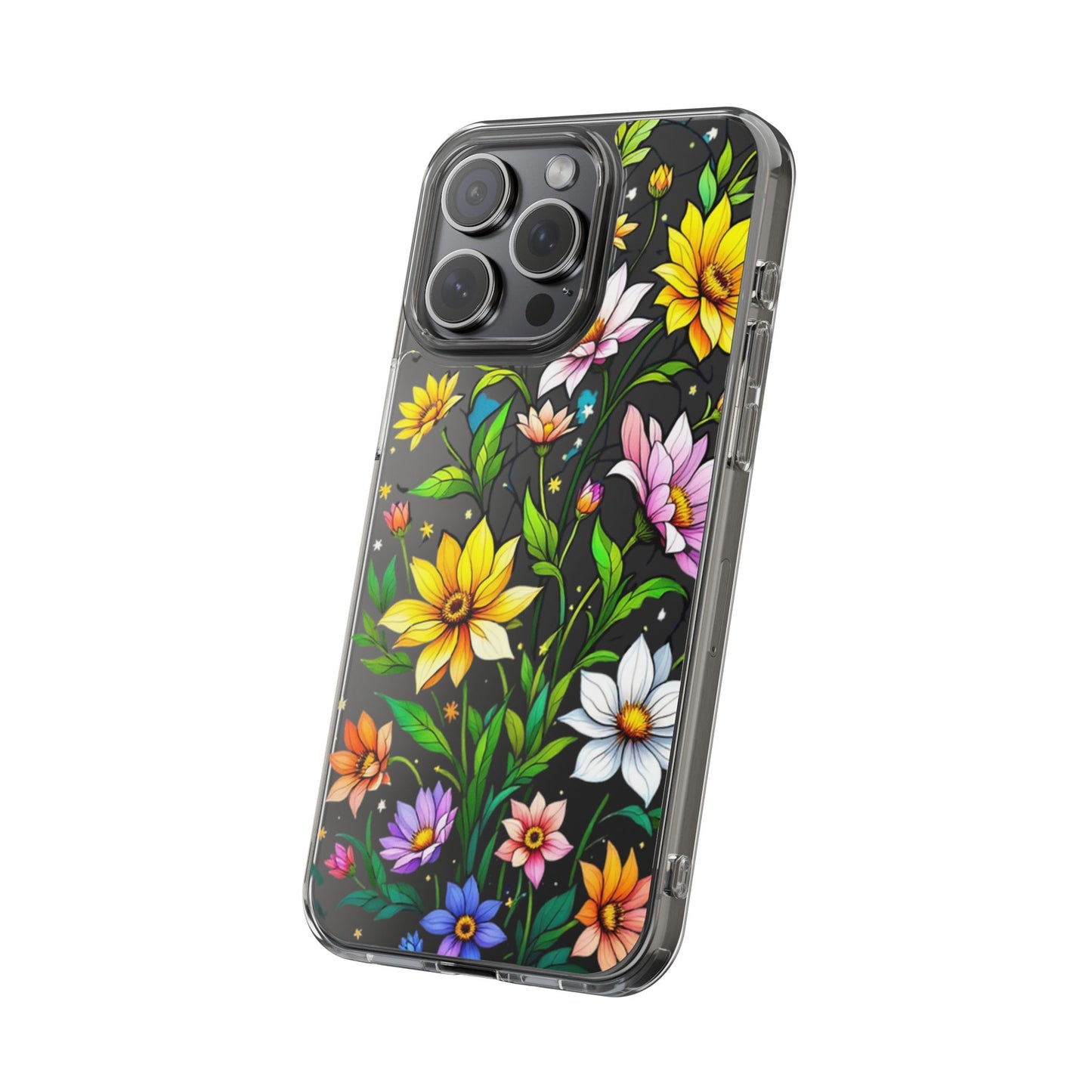 Cute flower phone case, clear phone case, iPhone phone case, Samsung phone case, phone case gift