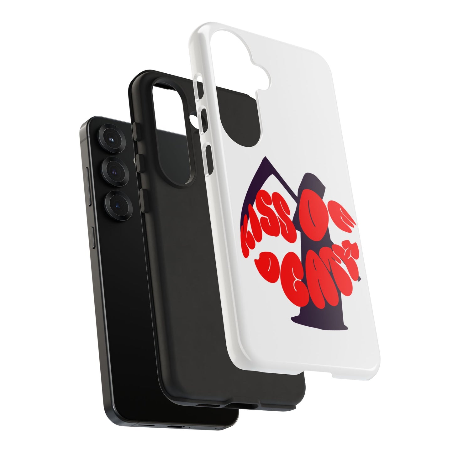 kiss Of Death iPhone Google Pixel Samsung Galaxy, cool design white phone case, iPhone phone Samsung galaxy Google pixel phone case