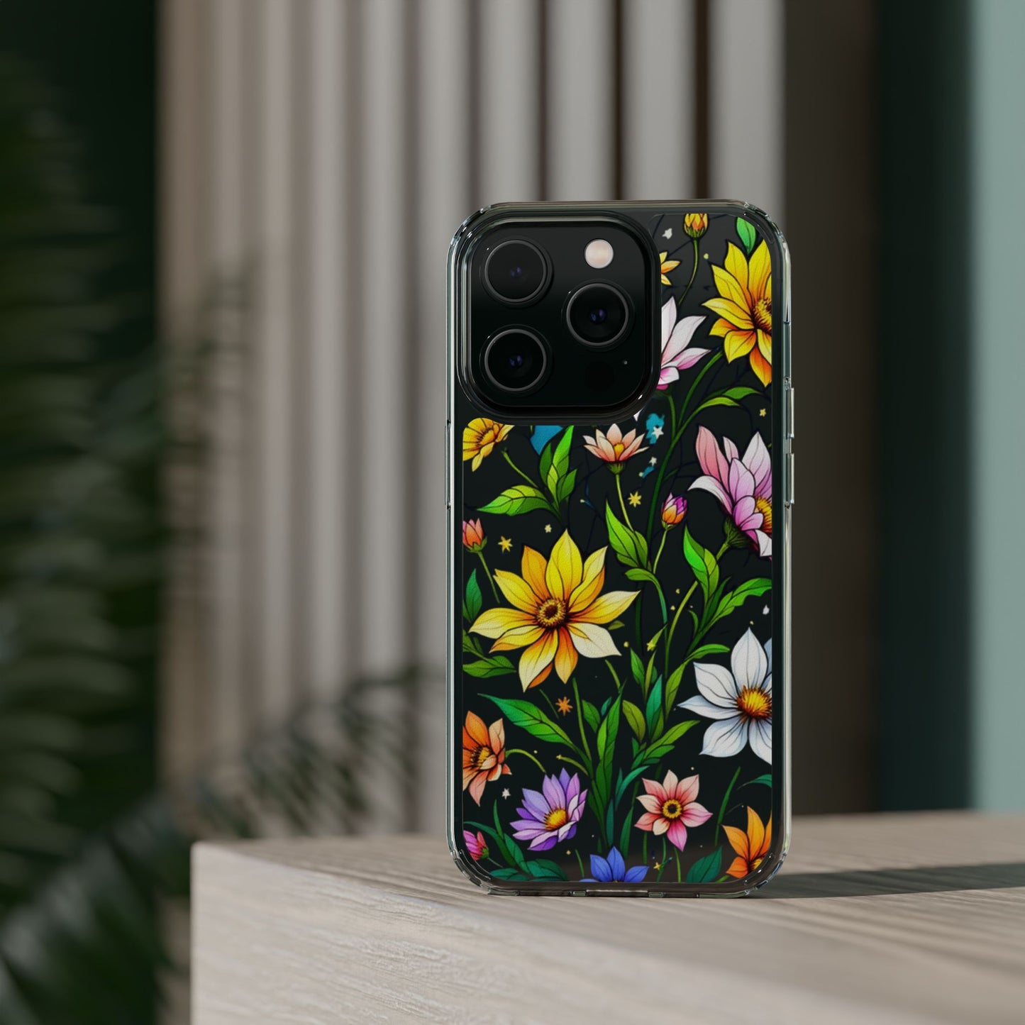 Cute flower phone case, clear phone case, iPhone phone case, Samsung phone case, phone case gift