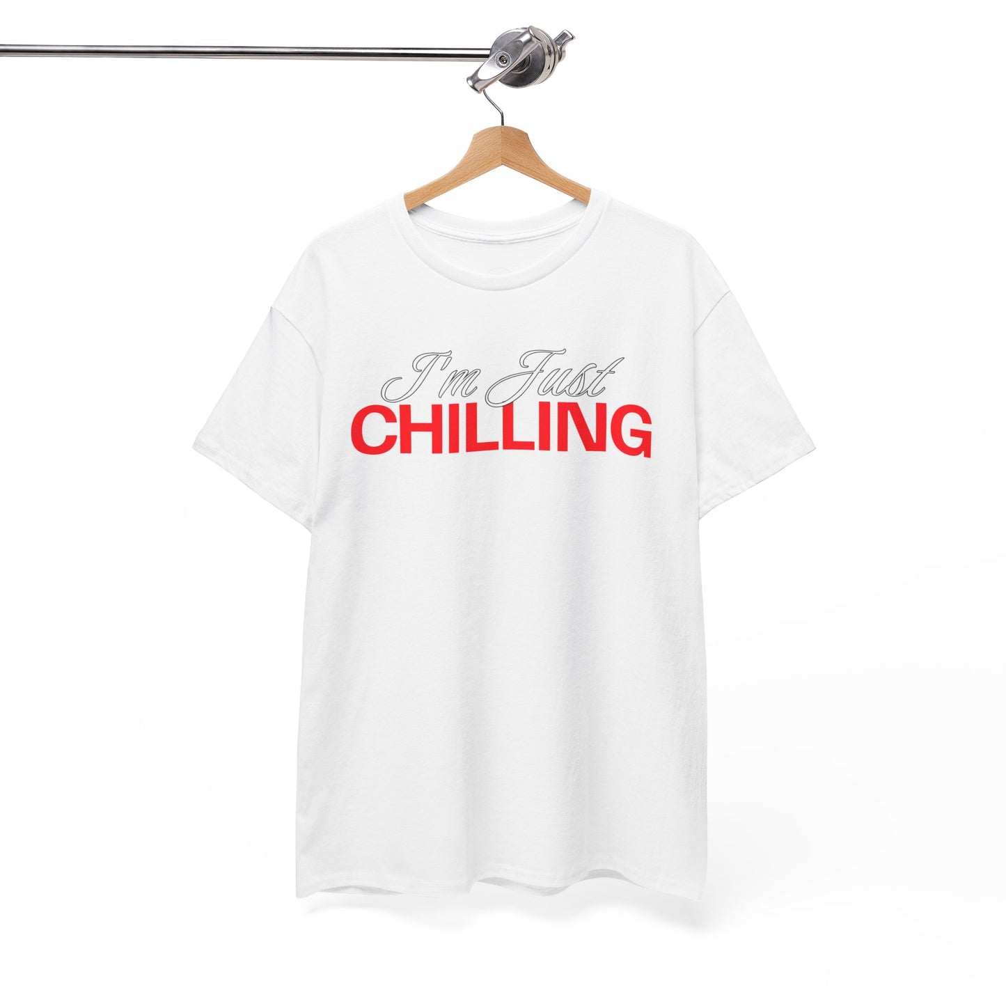 I'm Just Chilling Unisex Cotton Tee, Relaxed Fit Shirt, Casual Everyday Wear, Gift for Friends, Lazy Day Apparel, Summer Top