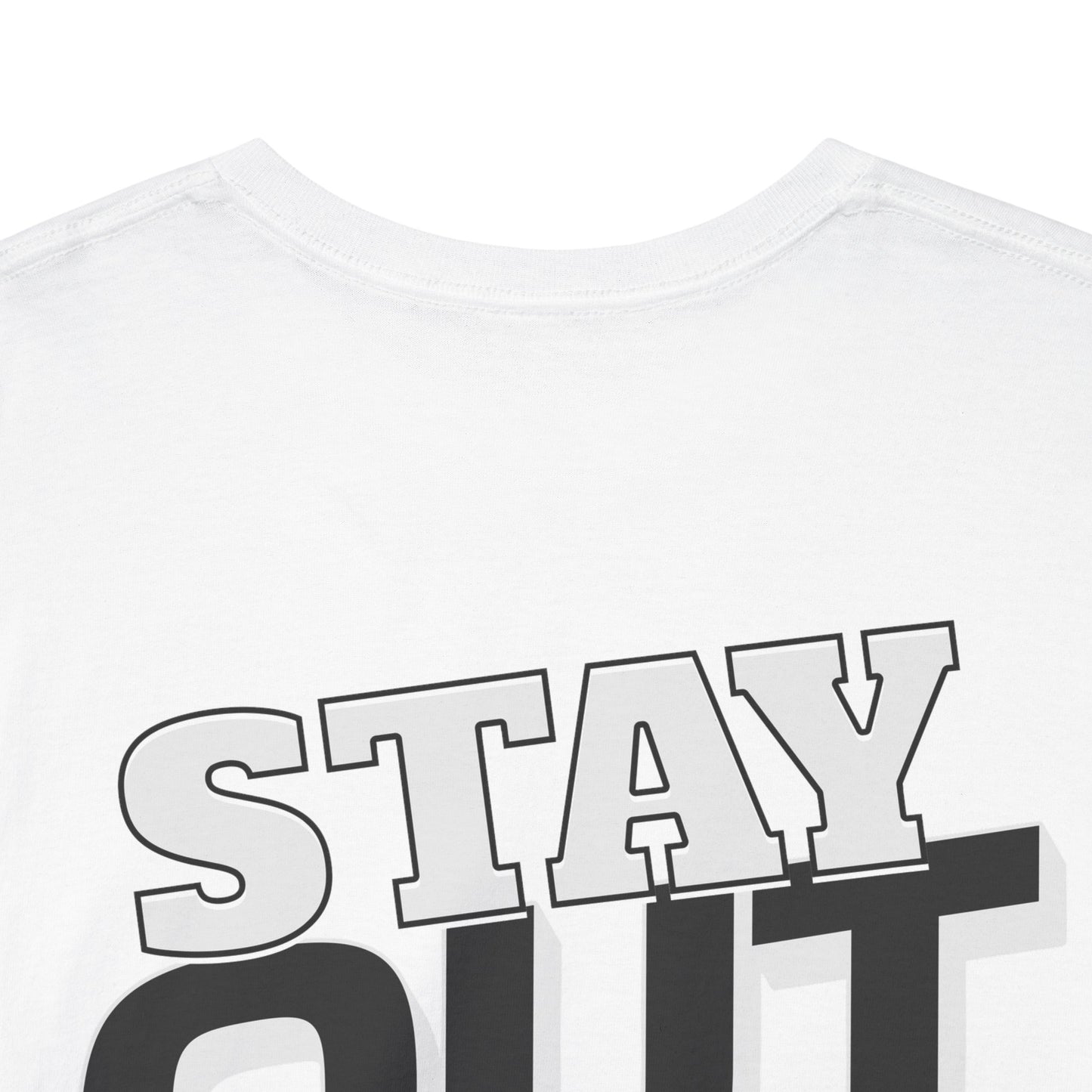 Stay Out of It Unisex Heavy Cotton Tee, Casual Wear, Gift for Friends, Street Style, Funny T-Shirt, Everyday Comfort