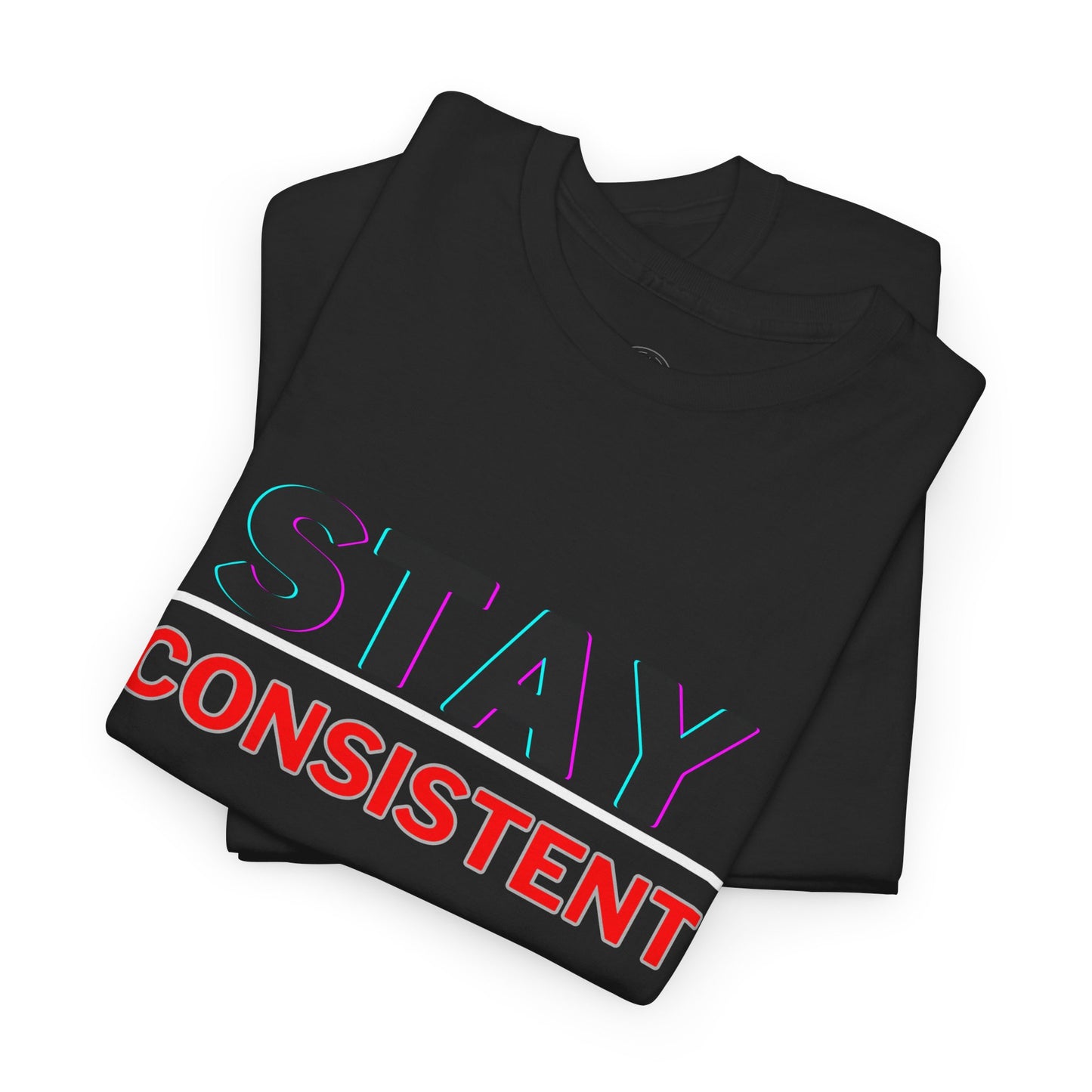 Stay Consistent Unisex Heavy Cotton Tee, Motivational Tee, Casual T-Shirt, Gift for Athletes, Workout Shirt, Everyday Wear