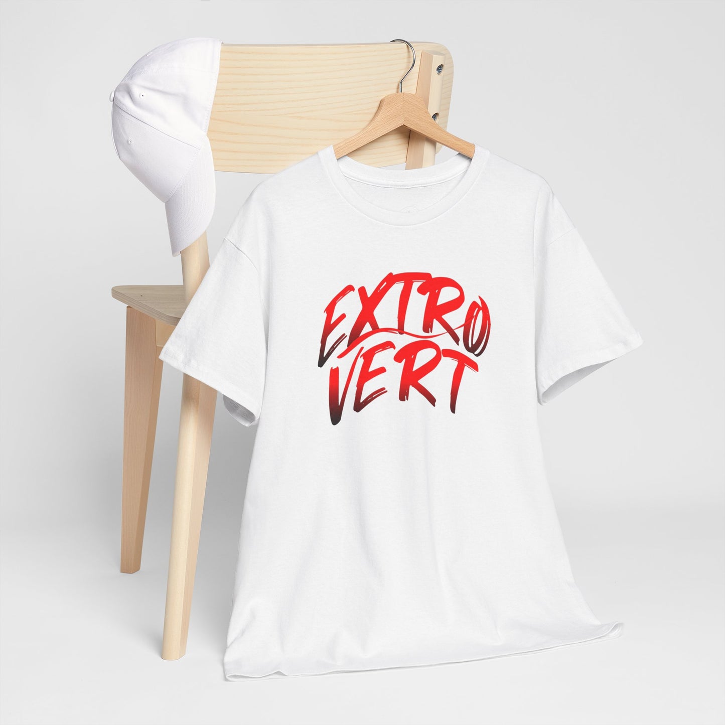 Extrovert Unisex Heavy Cotton Tee - Casual Wear, Gift for Social Butterflies, Graphic Tee, Everyday Comfort, Fun Statement Shirt