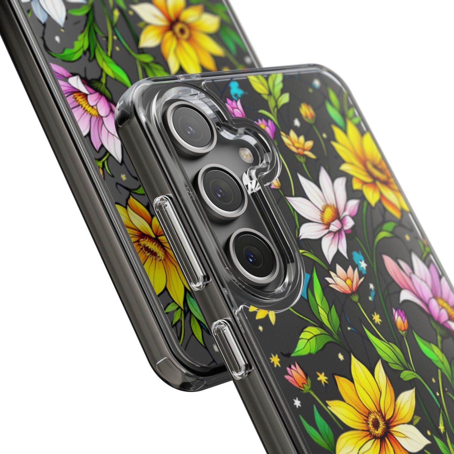 Cute flower phone case, clear phone case, iPhone phone case, Samsung phone case, phone case gift