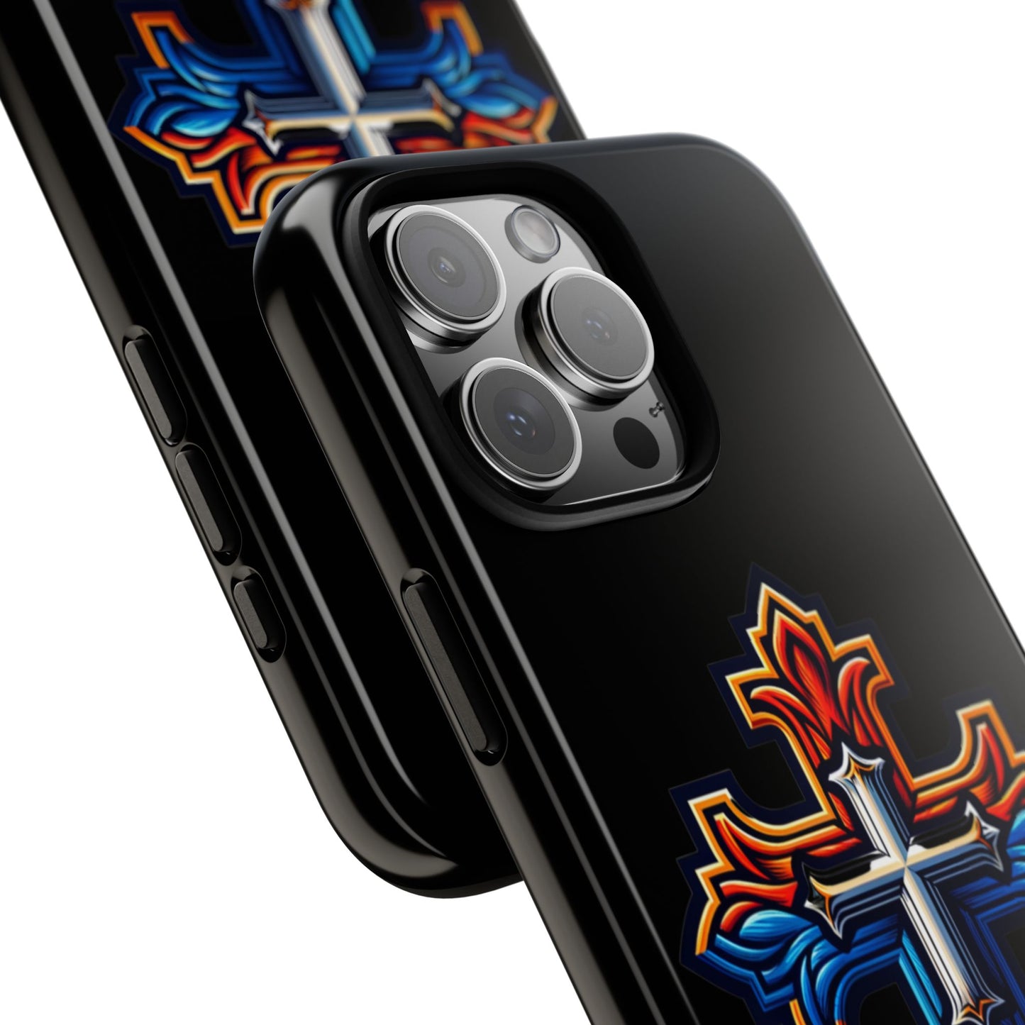 iPhone 16 iPhone 16 Pro iPhone 16 Pro Max iPhone 15 iPhone 15 Pro iPhone 15 Pro Max Armenian Cross phone case black, Christian phone case