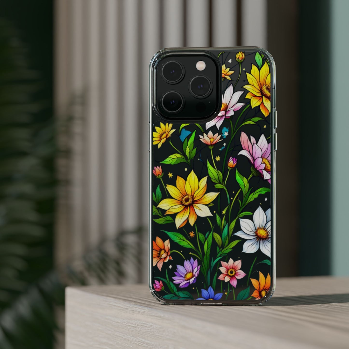 Cute flower phone case, clear phone case, iPhone phone case, Samsung phone case, phone case gift