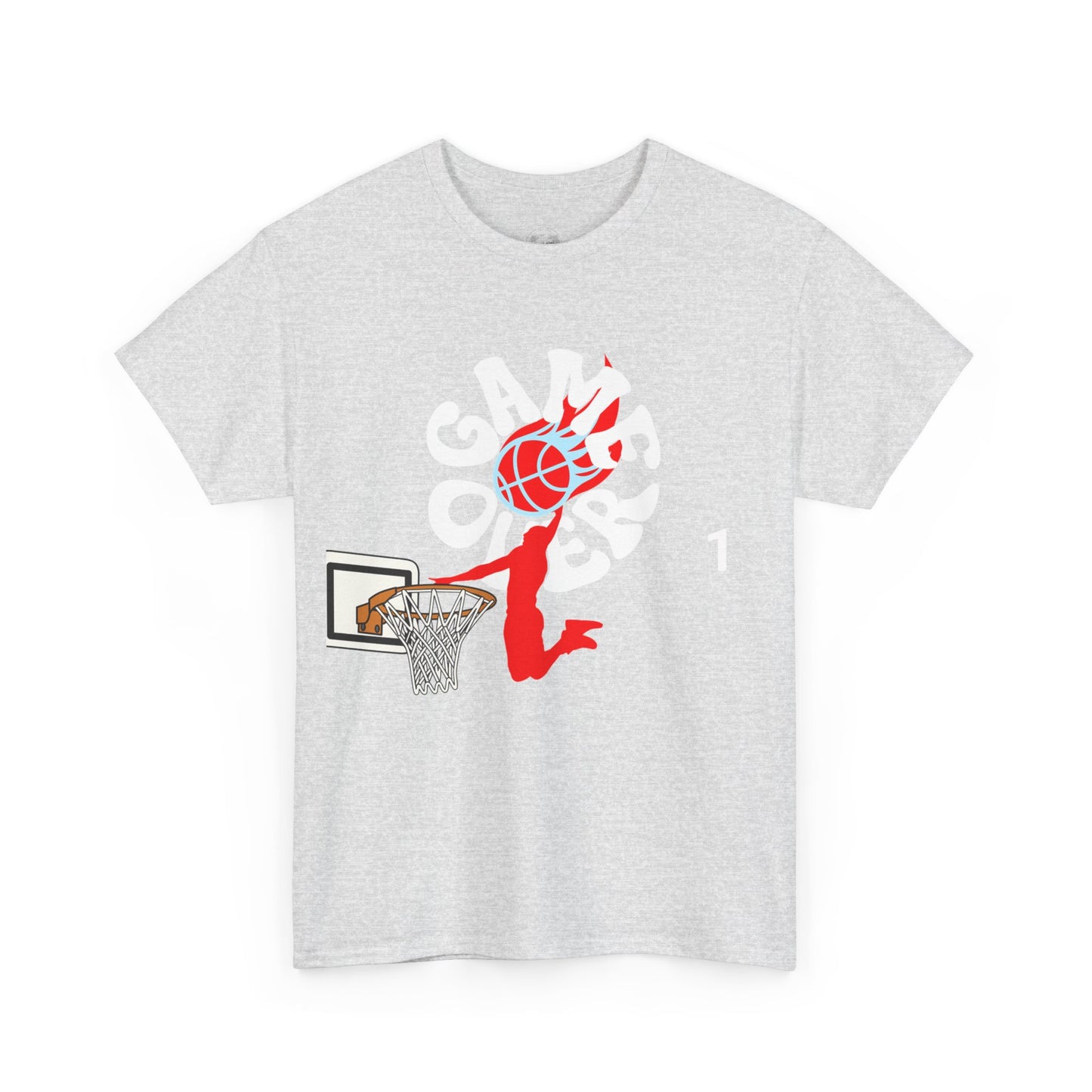 Game over basketball T-shirt, Basketball Graphic Tee - Unisex Heavy Cotton T-Shirt, Sportswear,, Gift for Athletes, Basketball Lovers