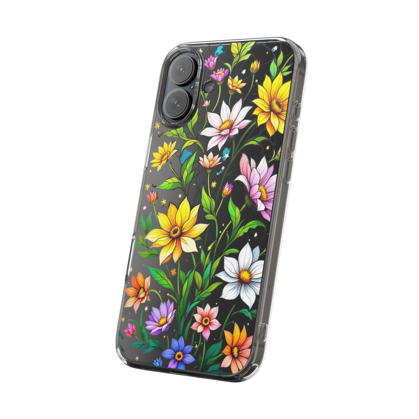 Cute flower phone case, clear phone case, iPhone phone case, Samsung phone case, phone case gift