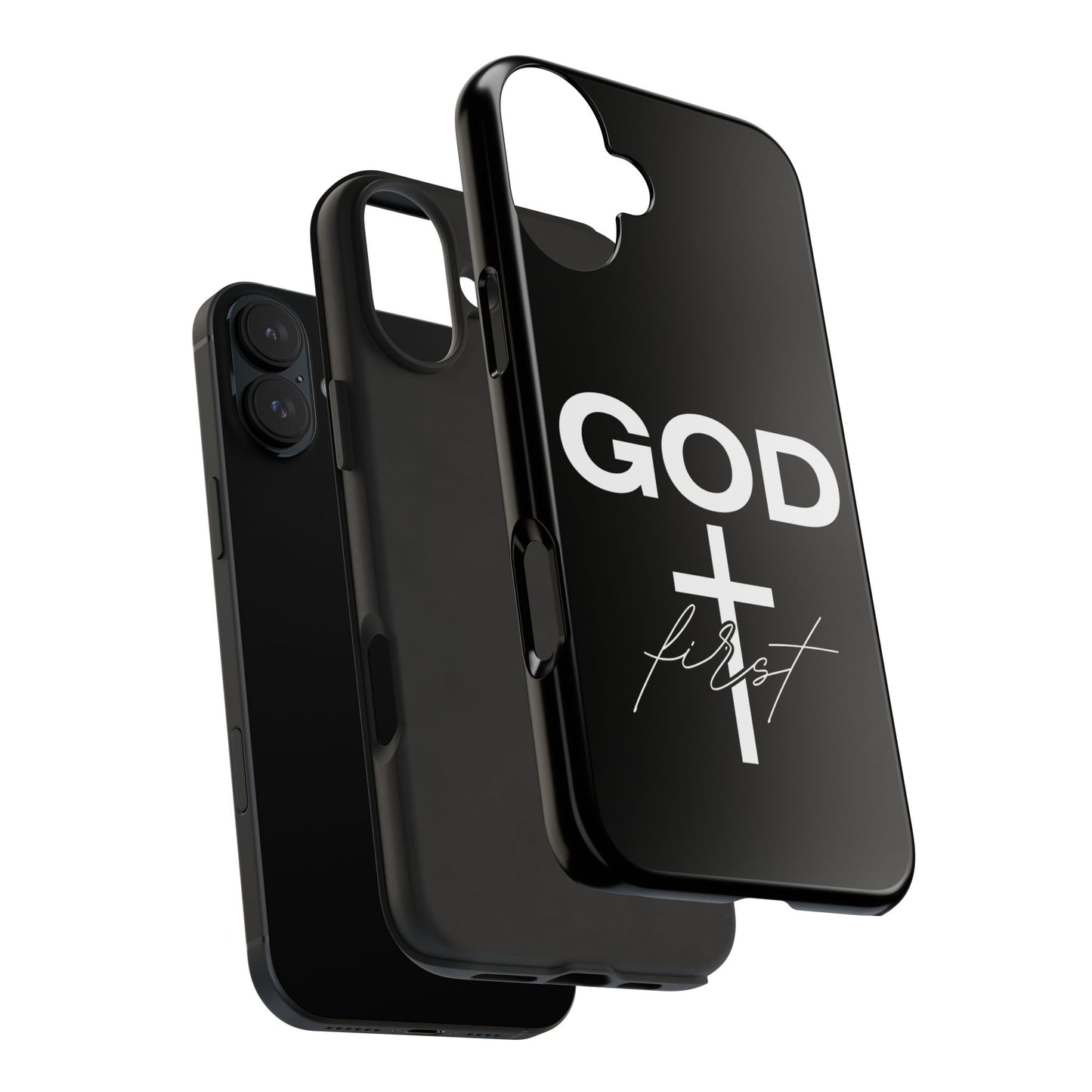 God First iPhone compatible phone case | Christian cross phone case faith accessory