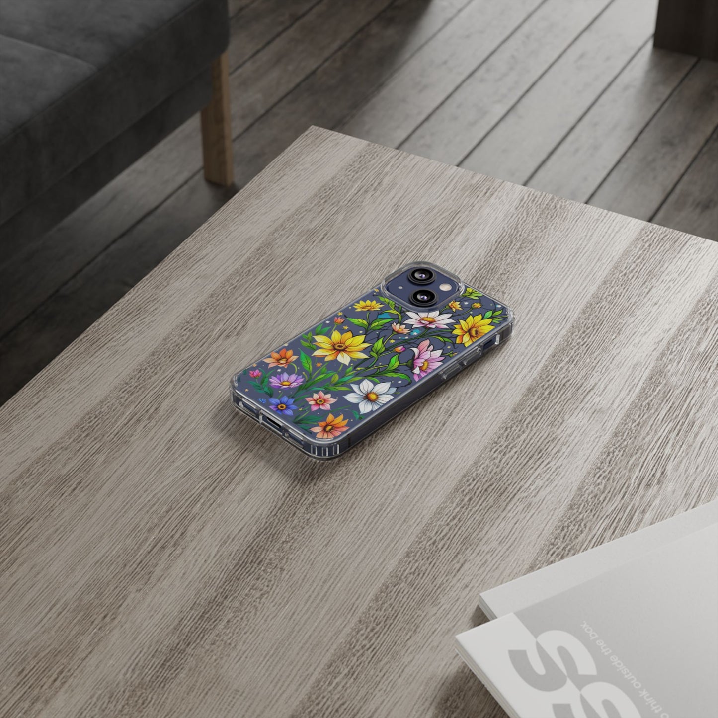 Cute flower phone case, clear phone case, iPhone phone case, Samsung phone case, phone case gift