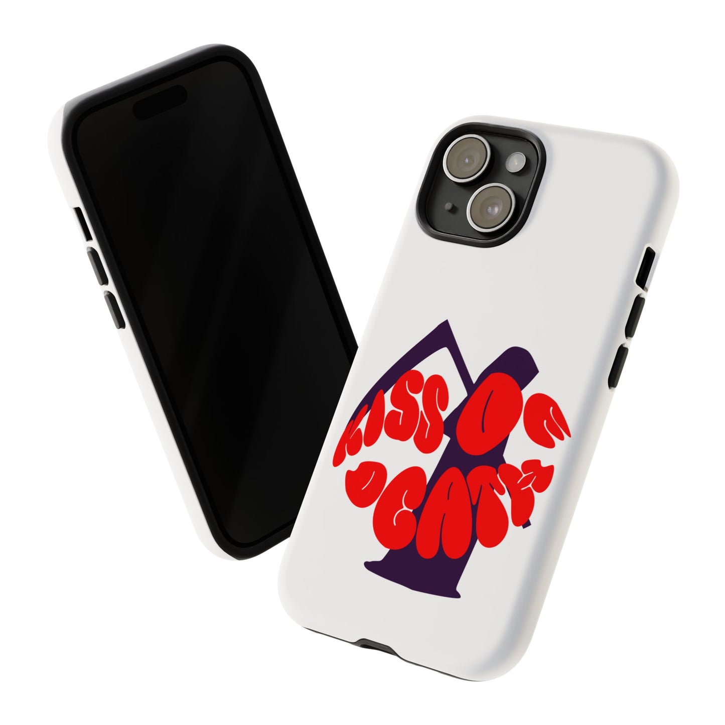 kiss Of Death iPhone Google Pixel Samsung Galaxy, cool design white phone case, iPhone phone Samsung galaxy Google pixel phone case