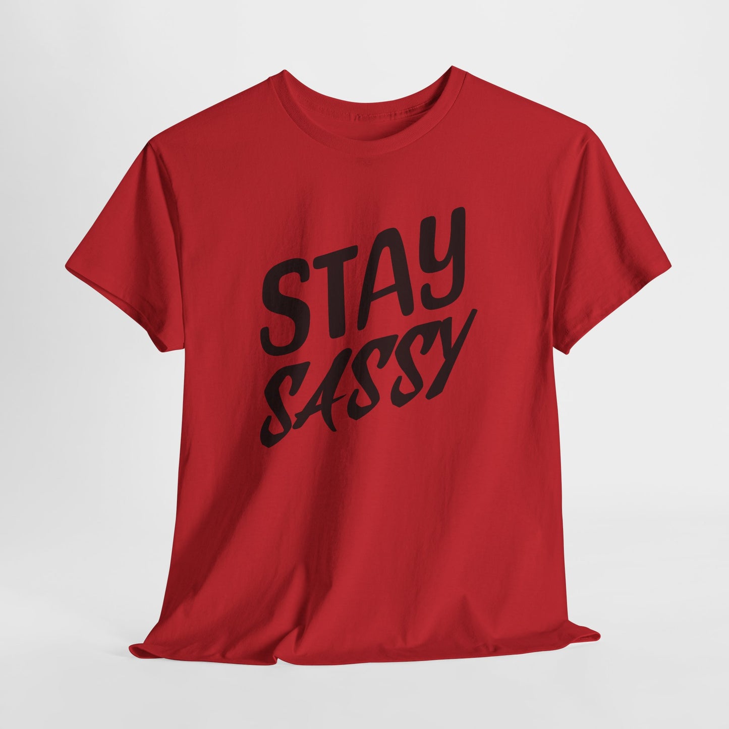 Stay Sassy Unisex Heavy Cotton Tee, Funny T-Shirt, Casual Wear, Gifts for Friends, Sassy Quote Tee, Statement T-Shirt