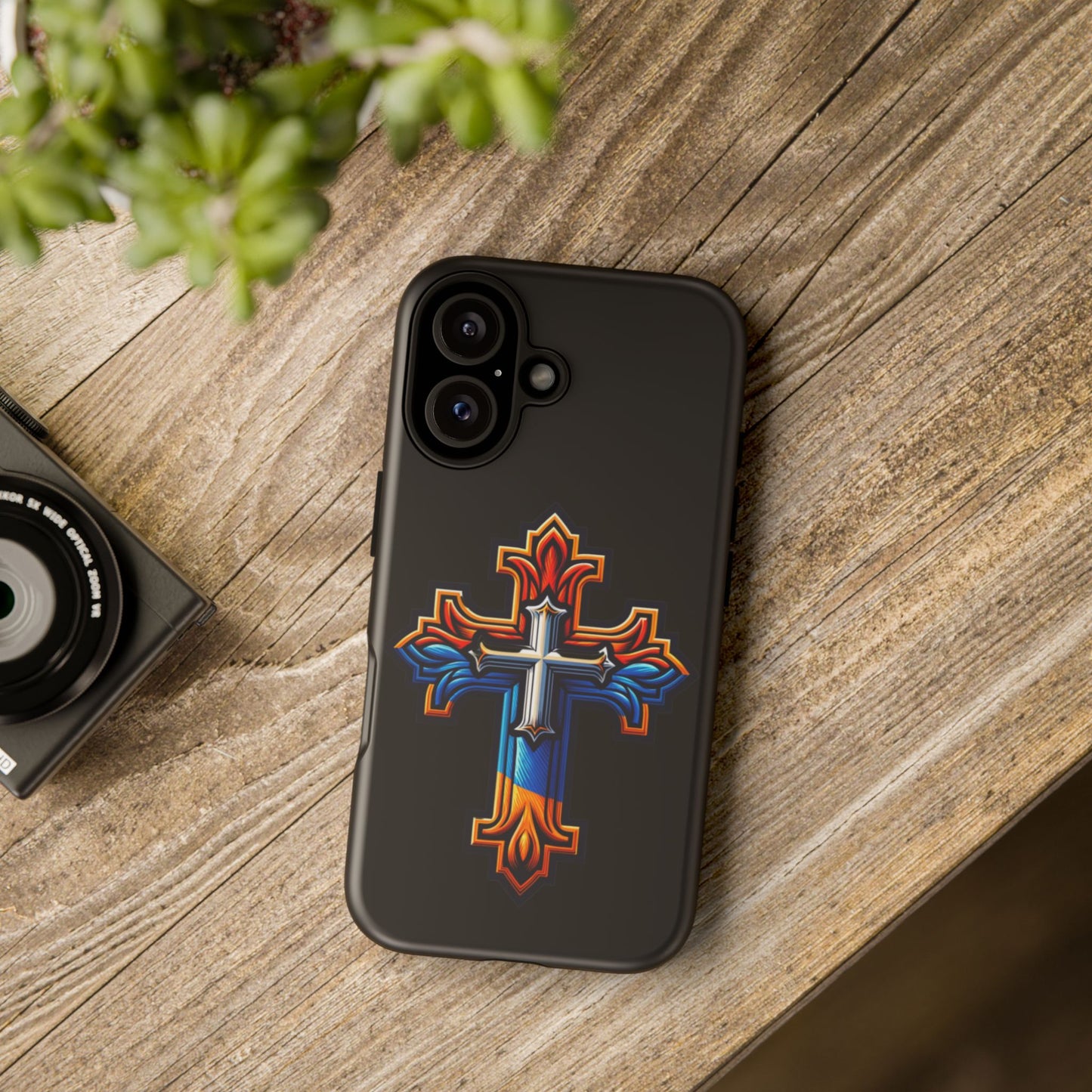 iPhone 16 iPhone 16 Pro iPhone 16 Pro Max iPhone 15 iPhone 15 Pro iPhone 15 Pro Max Armenian Cross phone case black, Christian phone case