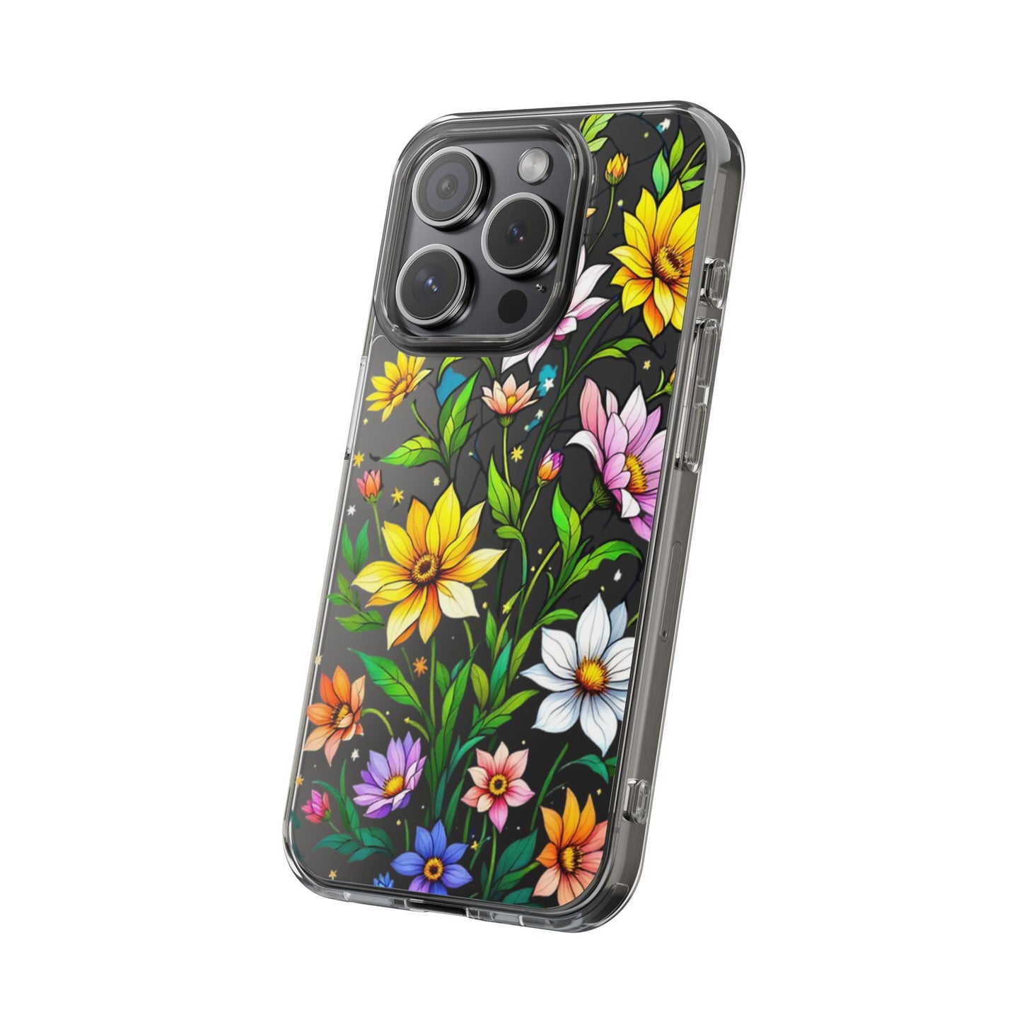 Cute flower phone case, clear phone case, iPhone phone case, Samsung phone case, phone case gift