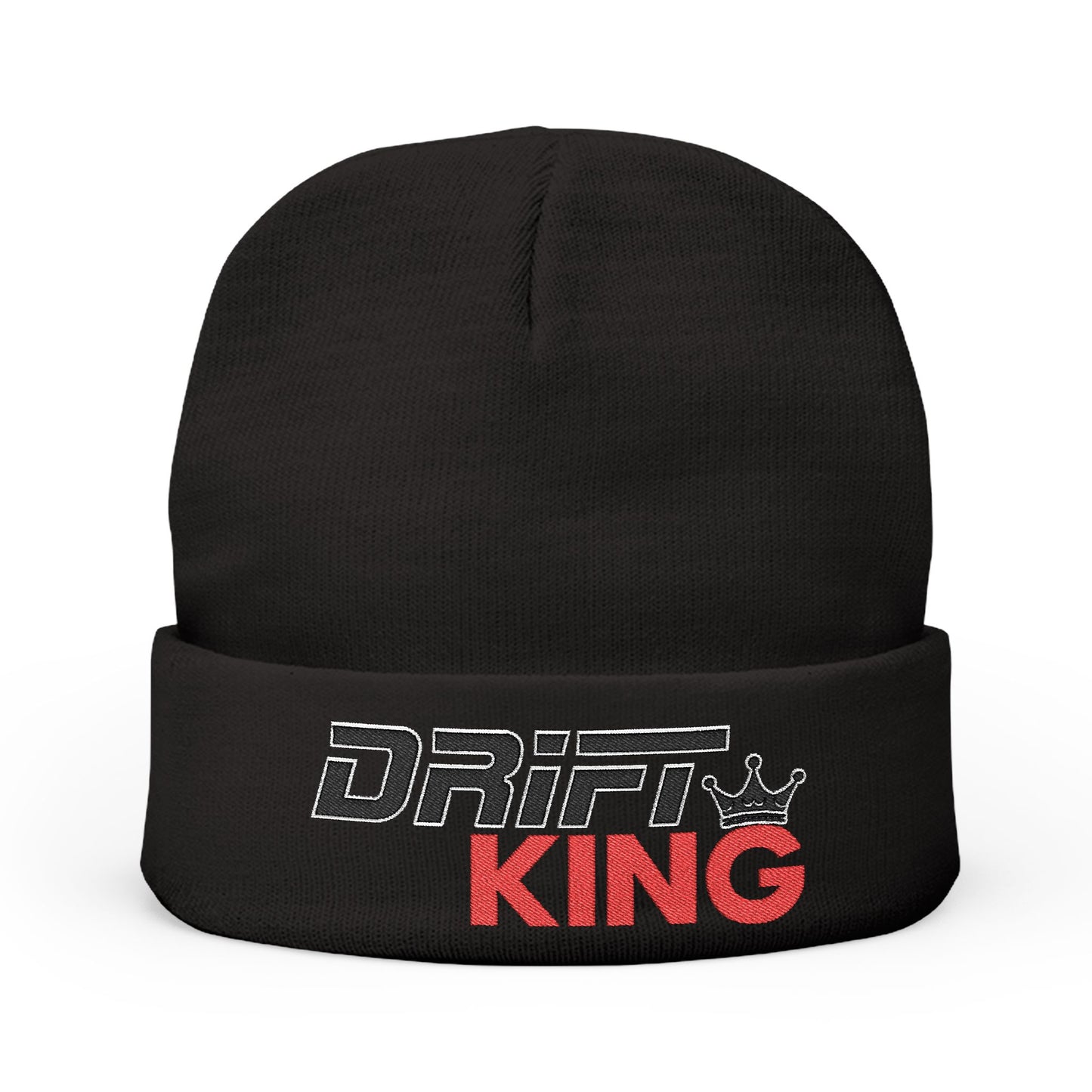 Drift King Embroidered Knit Beanie | Stylish Winter Hat | Perfect for Car Enthusiasts, Casual Wear, Gifts, Outdoor Events