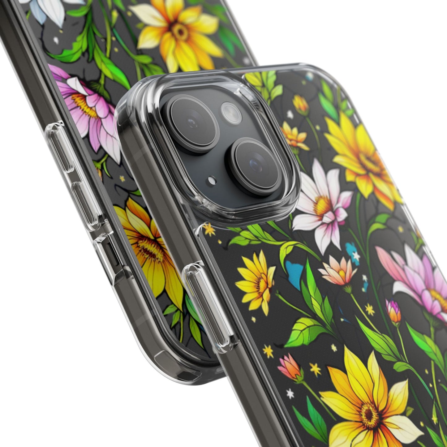 Cute flower phone case, clear phone case, iPhone phone case, Samsung phone case, phone case gift