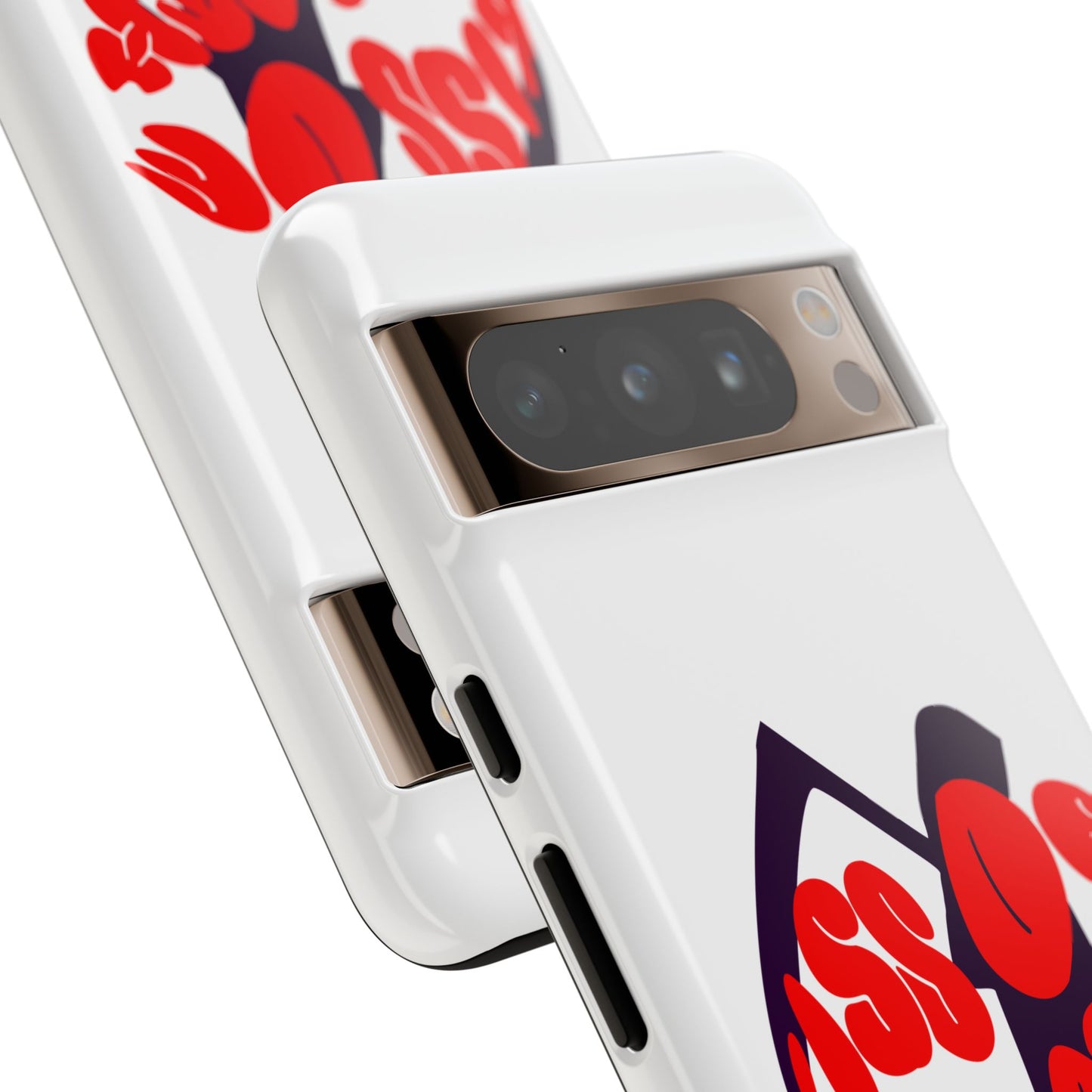 kiss Of Death iPhone Google Pixel Samsung Galaxy, cool design white phone case, iPhone phone Samsung galaxy Google pixel phone case