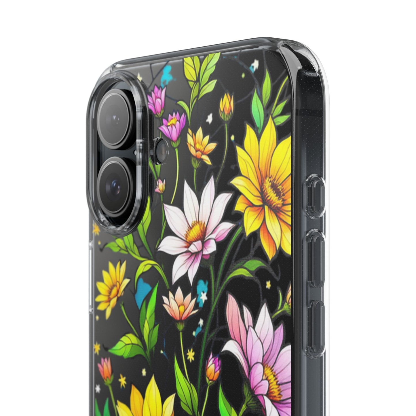 Cute flower phone case, clear phone case, iPhone phone case, Samsung phone case, phone case gift