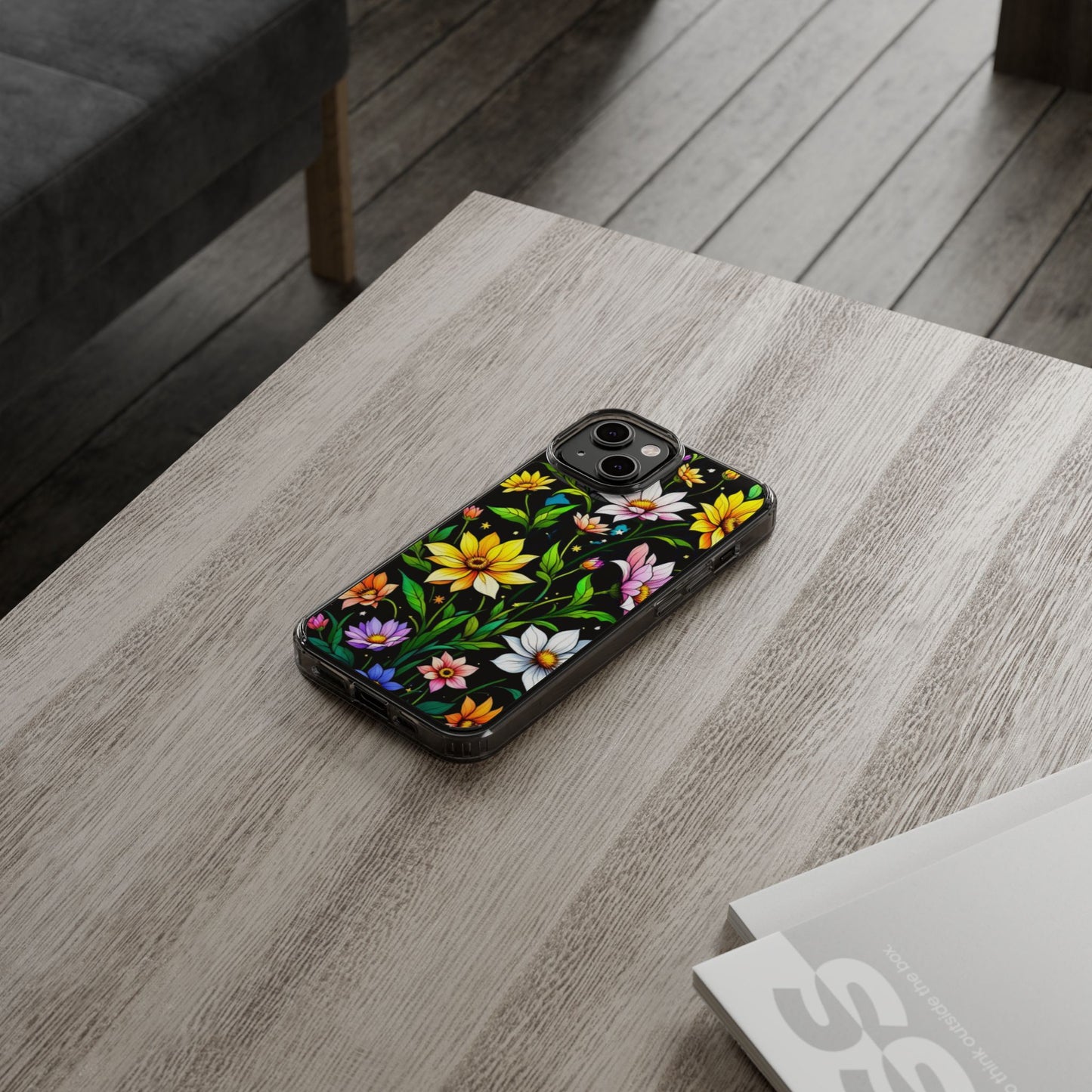 Cute flower phone case, clear phone case, iPhone phone case, Samsung phone case, phone case gift