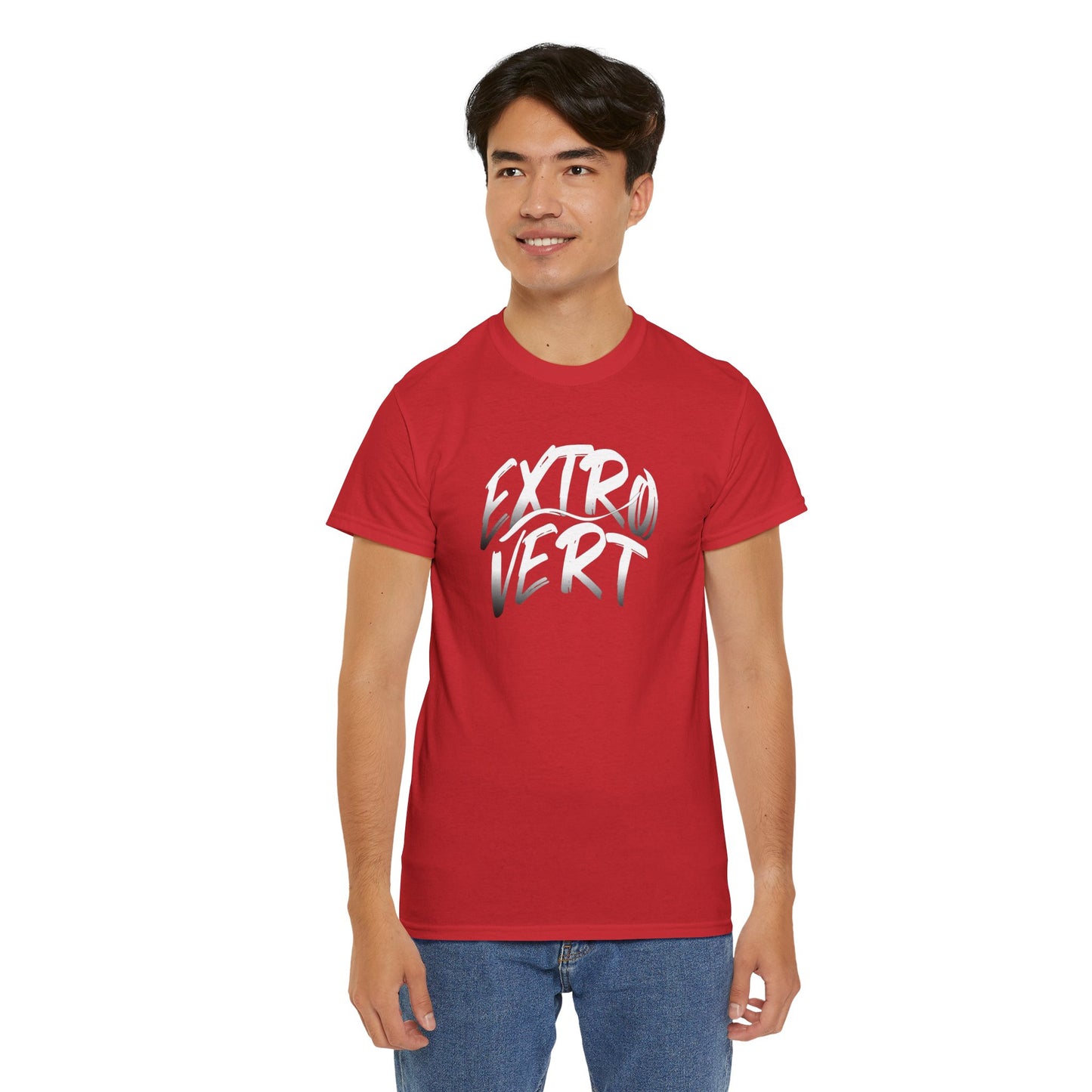 Extrovert Unisex Heavy Cotton Tee - Casual Wear, Gift for Social Butterflies, Graphic Tee, Everyday Comfort, Fun Statement Shirt