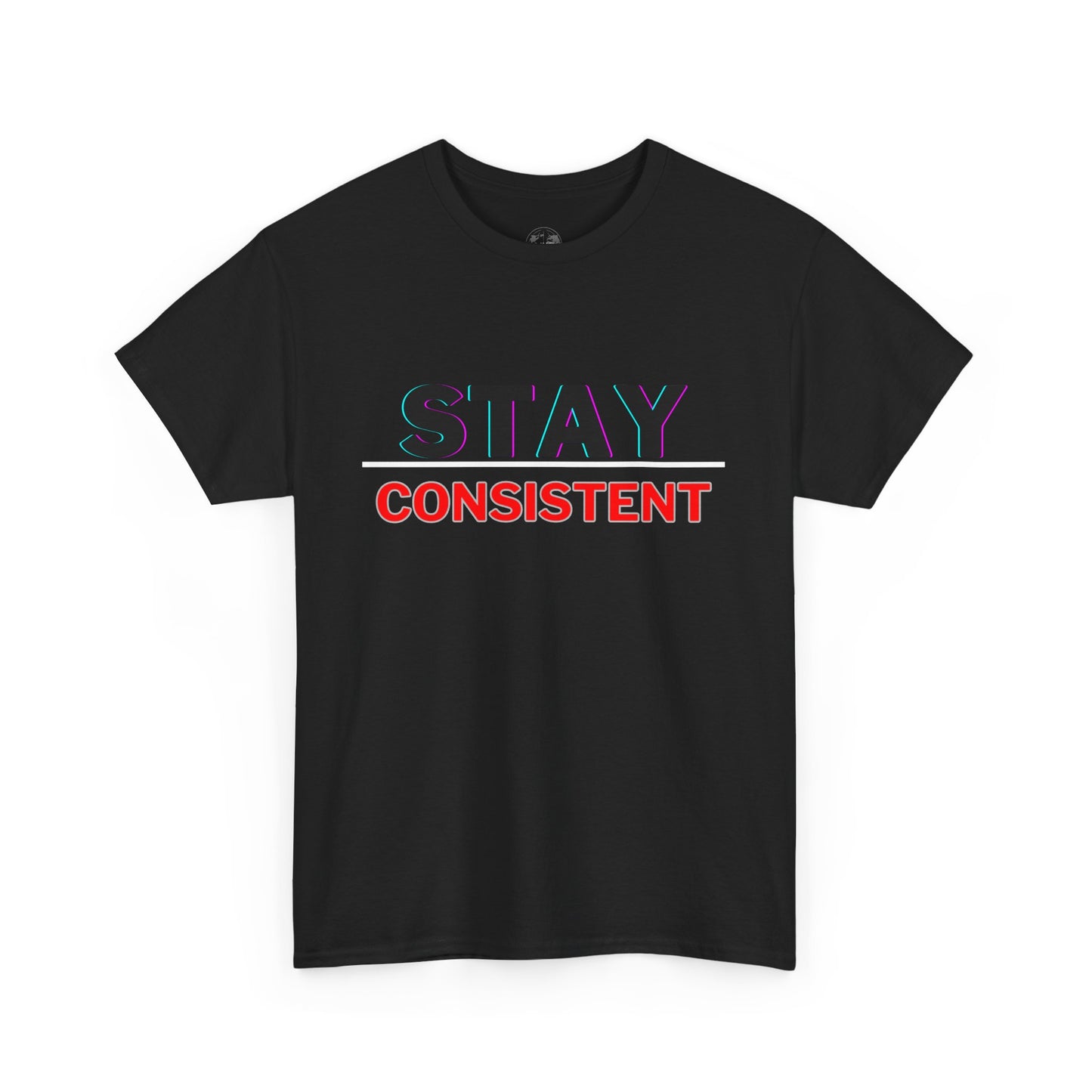 Stay Consistent Unisex Heavy Cotton Tee, Motivational Tee, Casual T-Shirt, Gift for Athletes, Workout Shirt, Everyday Wear