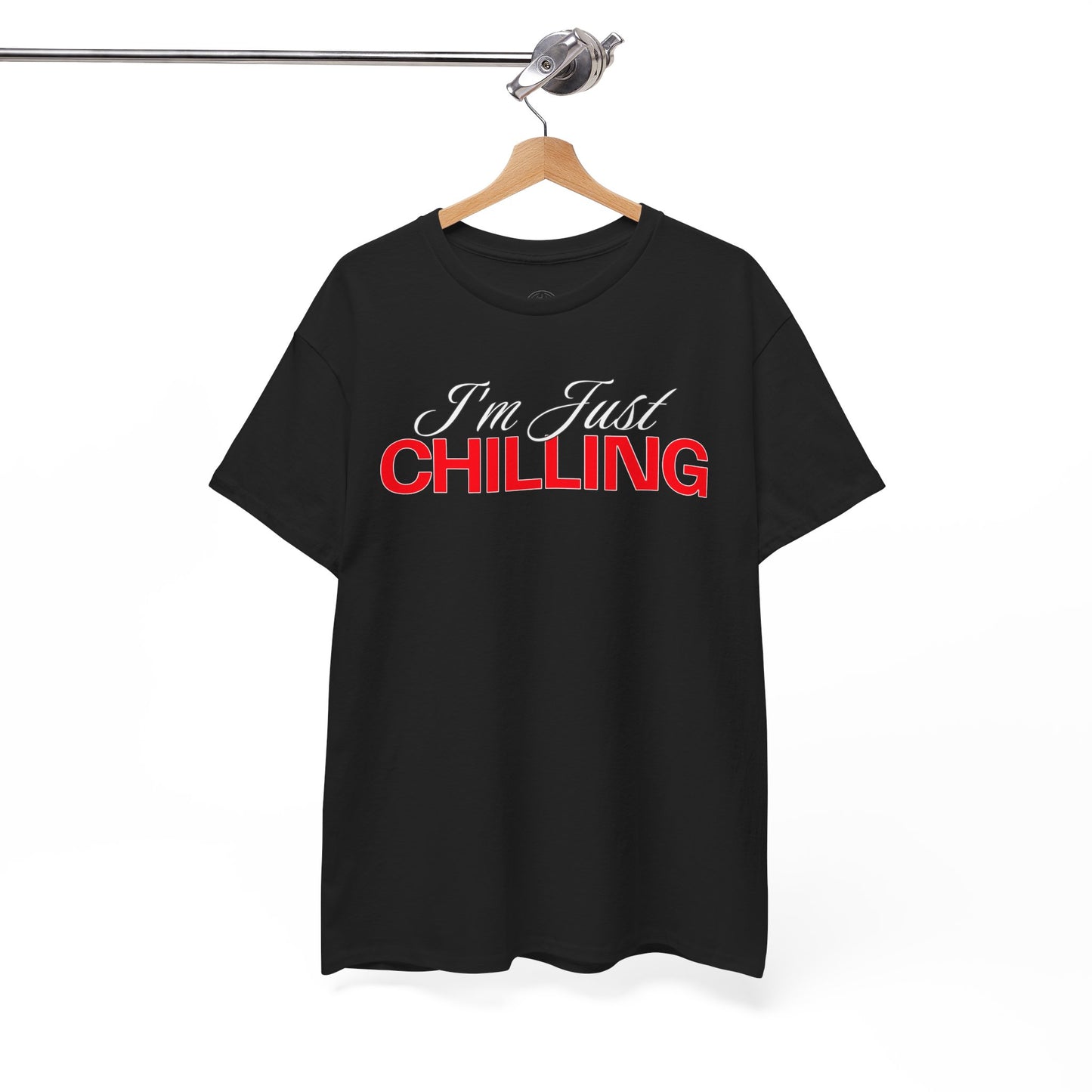 I'm Just Chilling Unisex Cotton Tee, Relaxed Fit Shirt, Casual Everyday Wear, Gift for Friends, Lazy Day Apparel, Summer Top