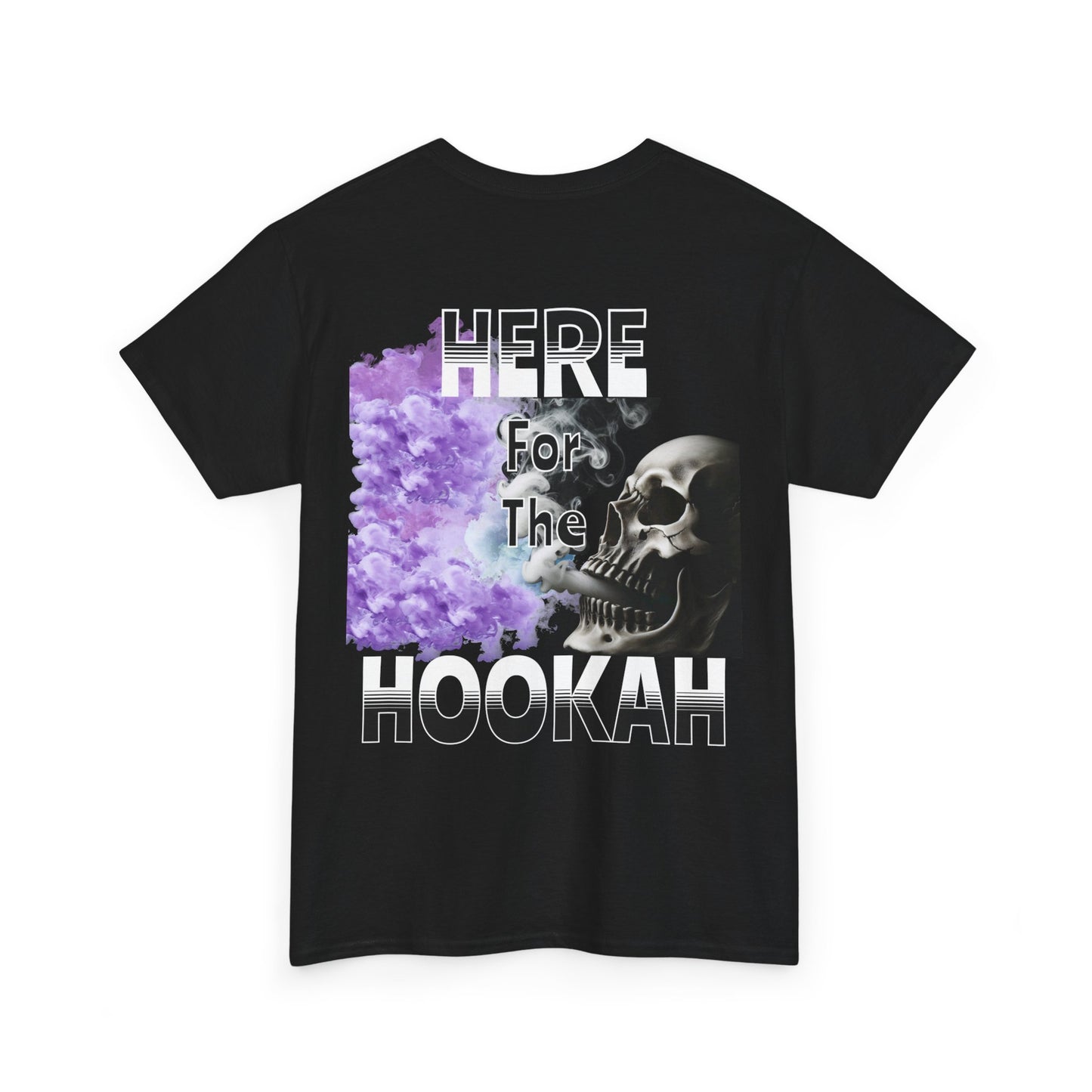 Skull Hookah Tee, Unisex Cotton T-Shirt, Here for the Hookah Graphic Shirt, Gift for Hookah Lovers