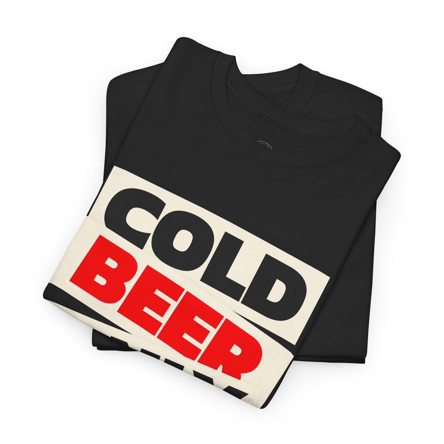 Chill Vibes Unisex Heavy Cotton Tee | 'Cold Beer Only' Graphic, Casual Wear, Gift for Beer Lovers, Summer BBQ, Party Outfit, Fun T-Shirt