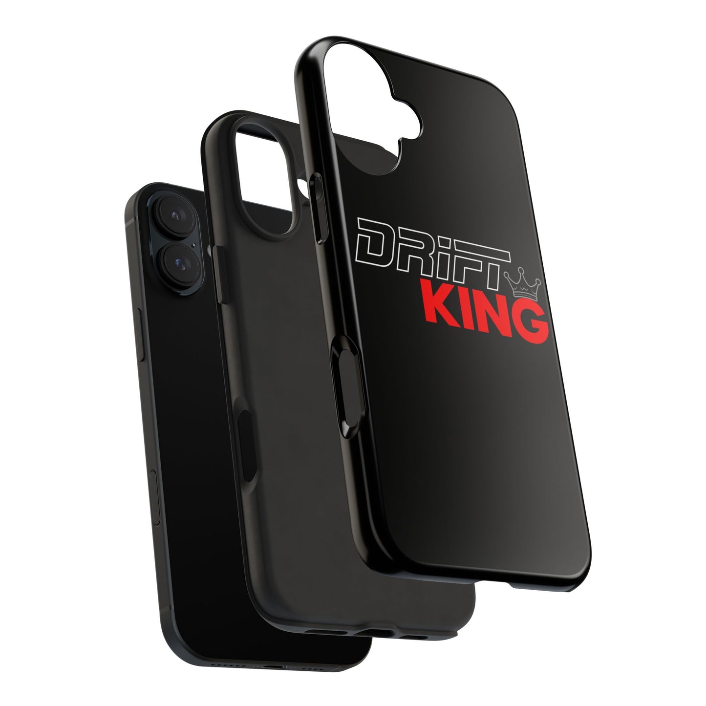 Drift King iPhone Compatible Black Phone Case | Tough Protective Phone Case