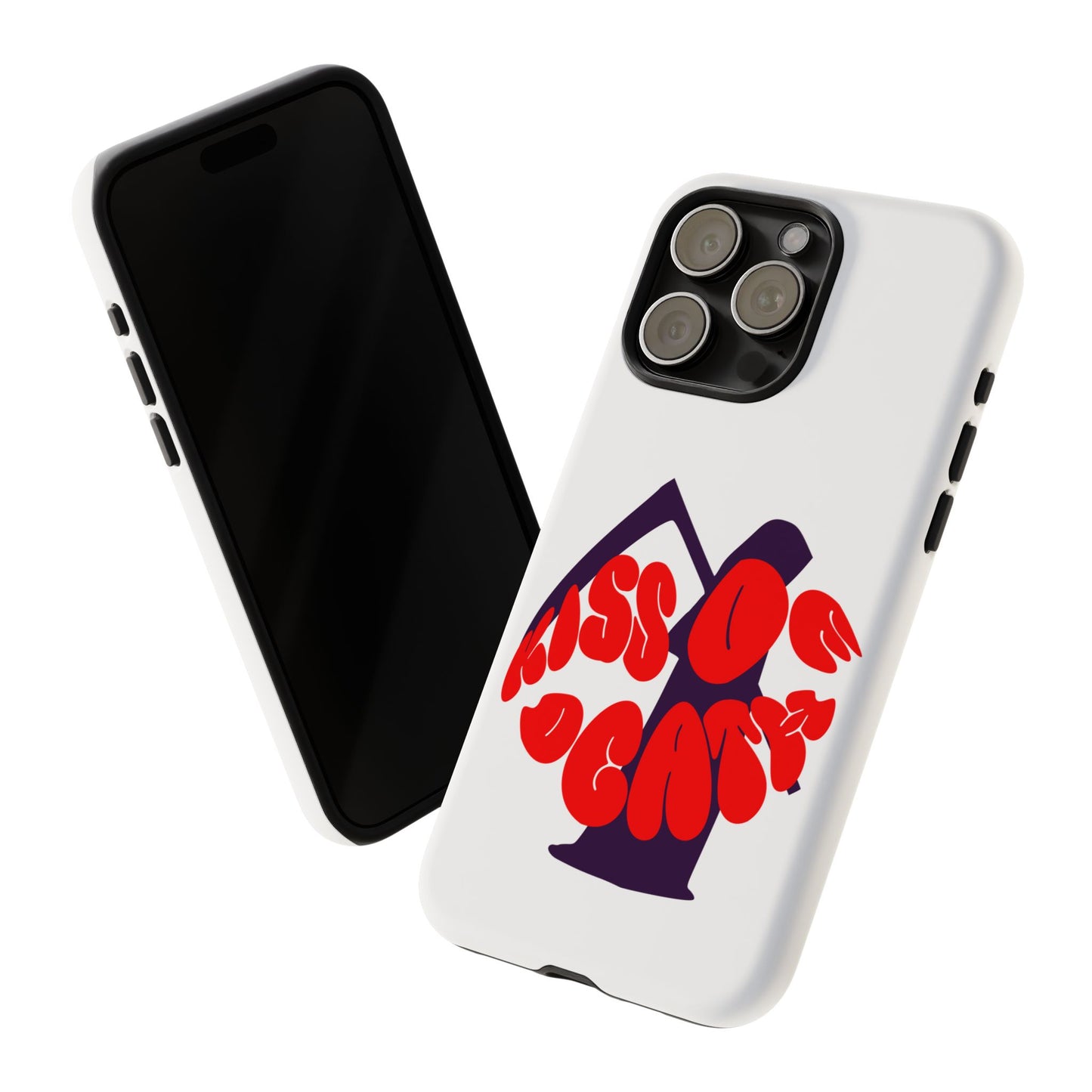 kiss Of Death iPhone Google Pixel Samsung Galaxy, cool design white phone case, iPhone phone Samsung galaxy Google pixel phone case