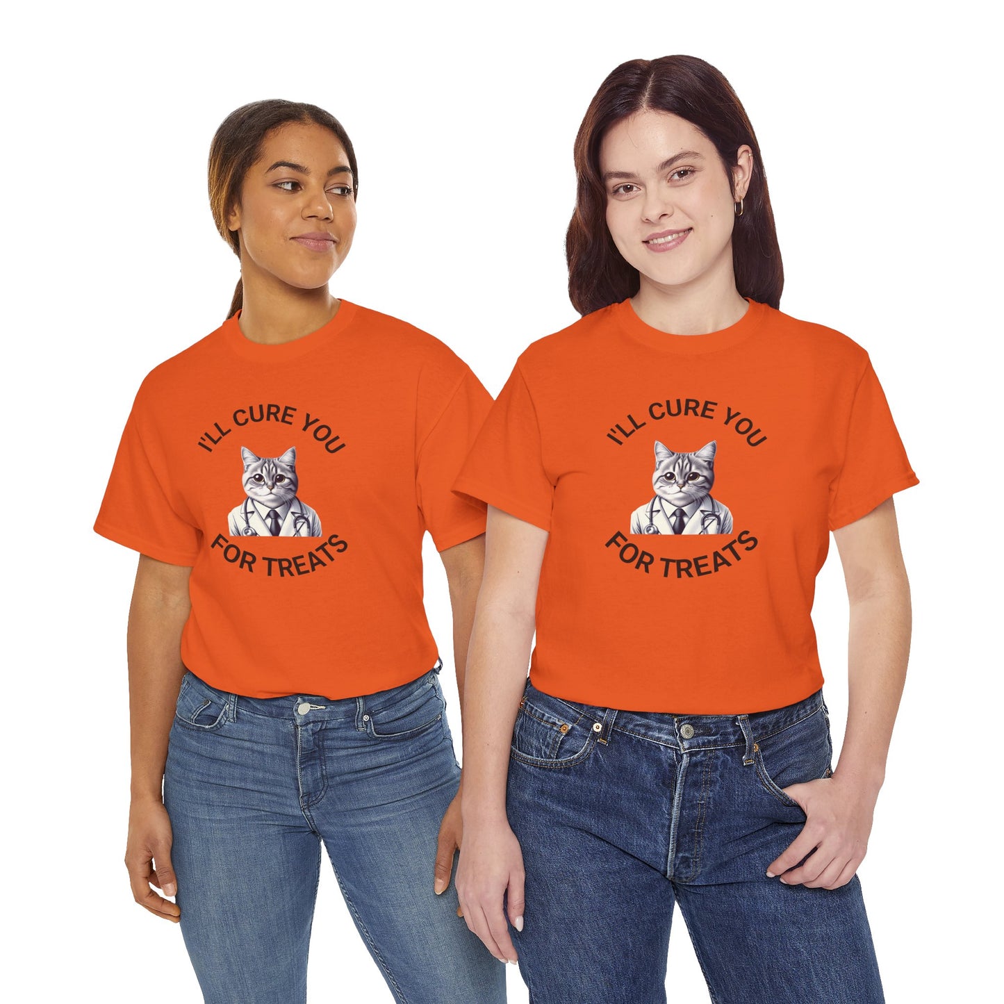 Cat Doctor Unisex Heavy Cotton Tee, Funny Cat Shirt for Pet Lovers, Gift for Vet Assistants, Casual Wear, Animal Lover's Tee
