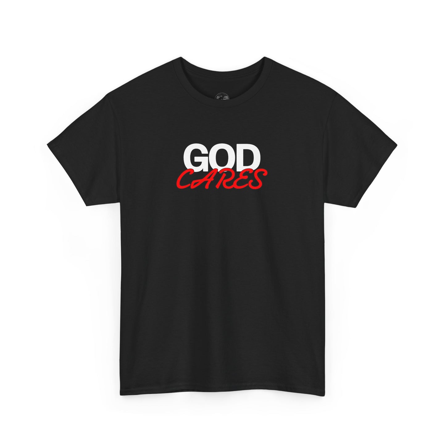 God Cares shirt Unisex Heavy Cotton Tee, Faith Shirt, Christian Apparel, Gift for Believers, Positive Message Tee