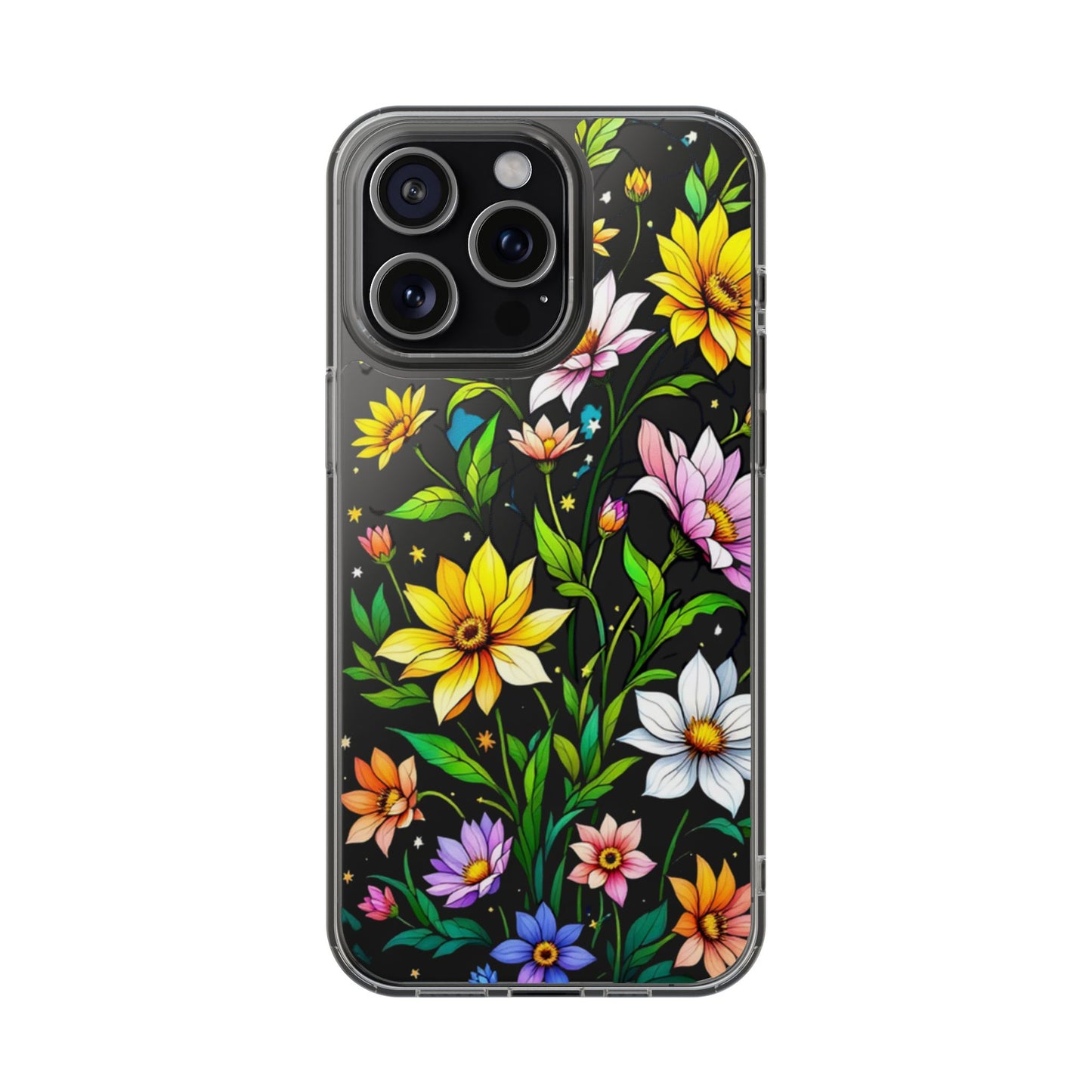 Cute flower phone case, clear phone case, iPhone phone case, Samsung phone case, phone case gift