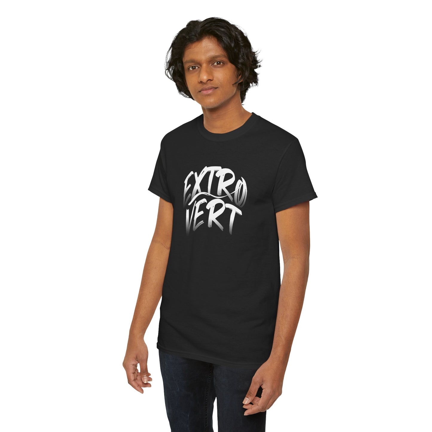 Extrovert Unisex Heavy Cotton Tee - Casual Wear, Gift for Social Butterflies, Graphic Tee, Everyday Comfort, Fun Statement Shirt