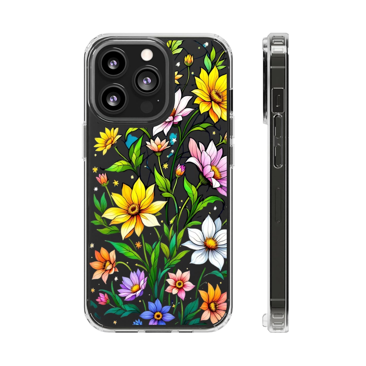 Cute flower phone case, clear phone case, iPhone phone case, Samsung phone case, phone case gift