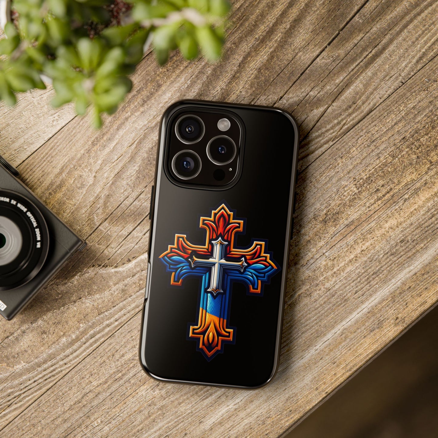 iPhone 16 iPhone 16 Pro iPhone 16 Pro Max iPhone 15 iPhone 15 Pro iPhone 15 Pro Max Armenian Cross phone case black, Christian phone case