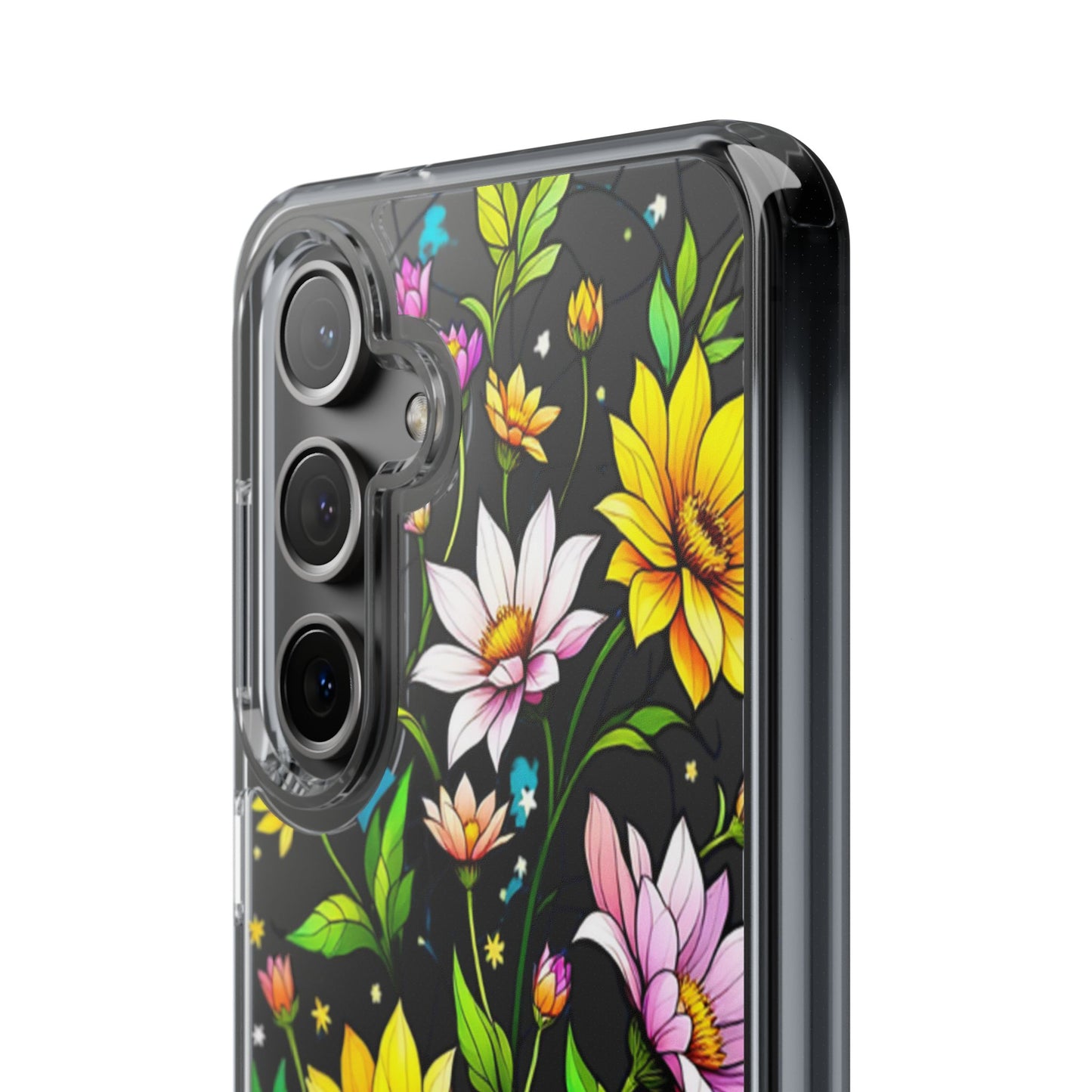 Cute flower phone case, clear phone case, iPhone phone case, Samsung phone case, phone case gift