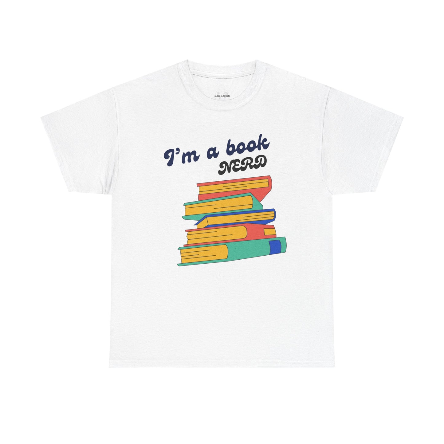 I'm a Book Nerd Unisex Heavy Cotton Tee, Perfect for Book Lovers, Reading Gifts, Nerdy Apparel, Casual Wear, book nerd shirt